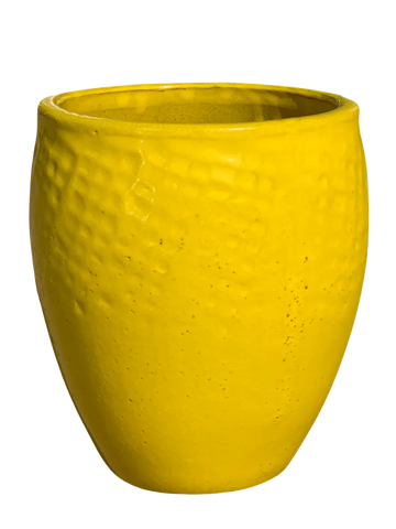 Doniczka ceramiczna Posejdon - żółta