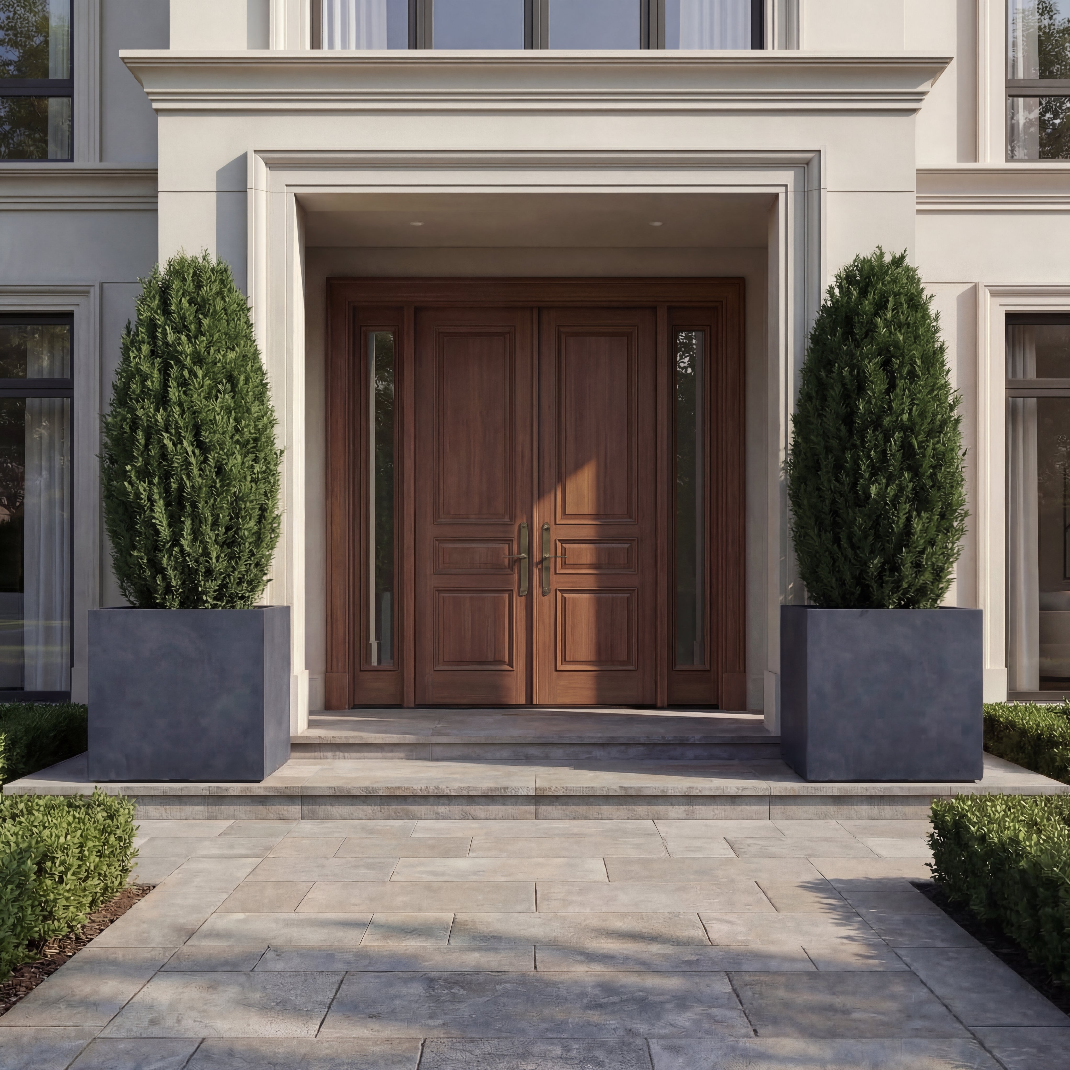 Betonový květináč Alpha - Tmavě šedý