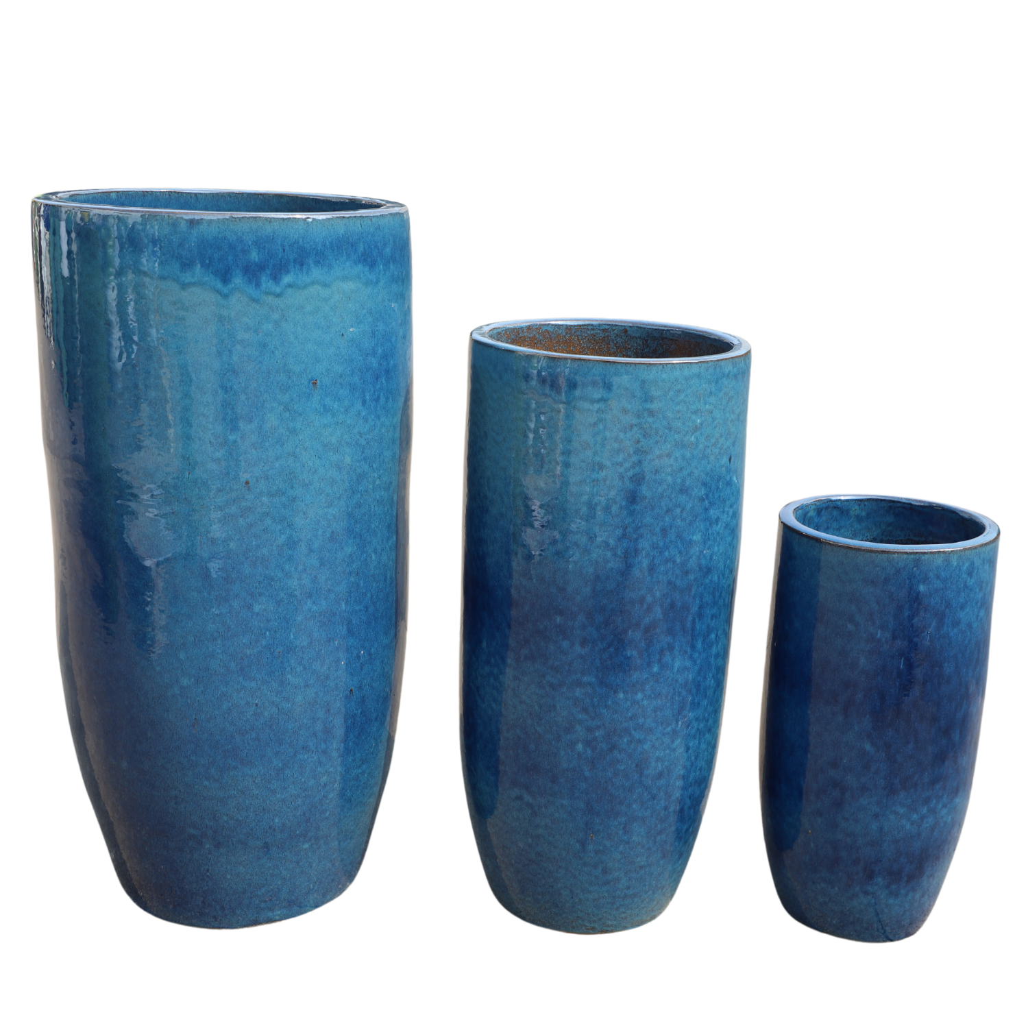 Keramicky květináč Athena - Azurově modrá