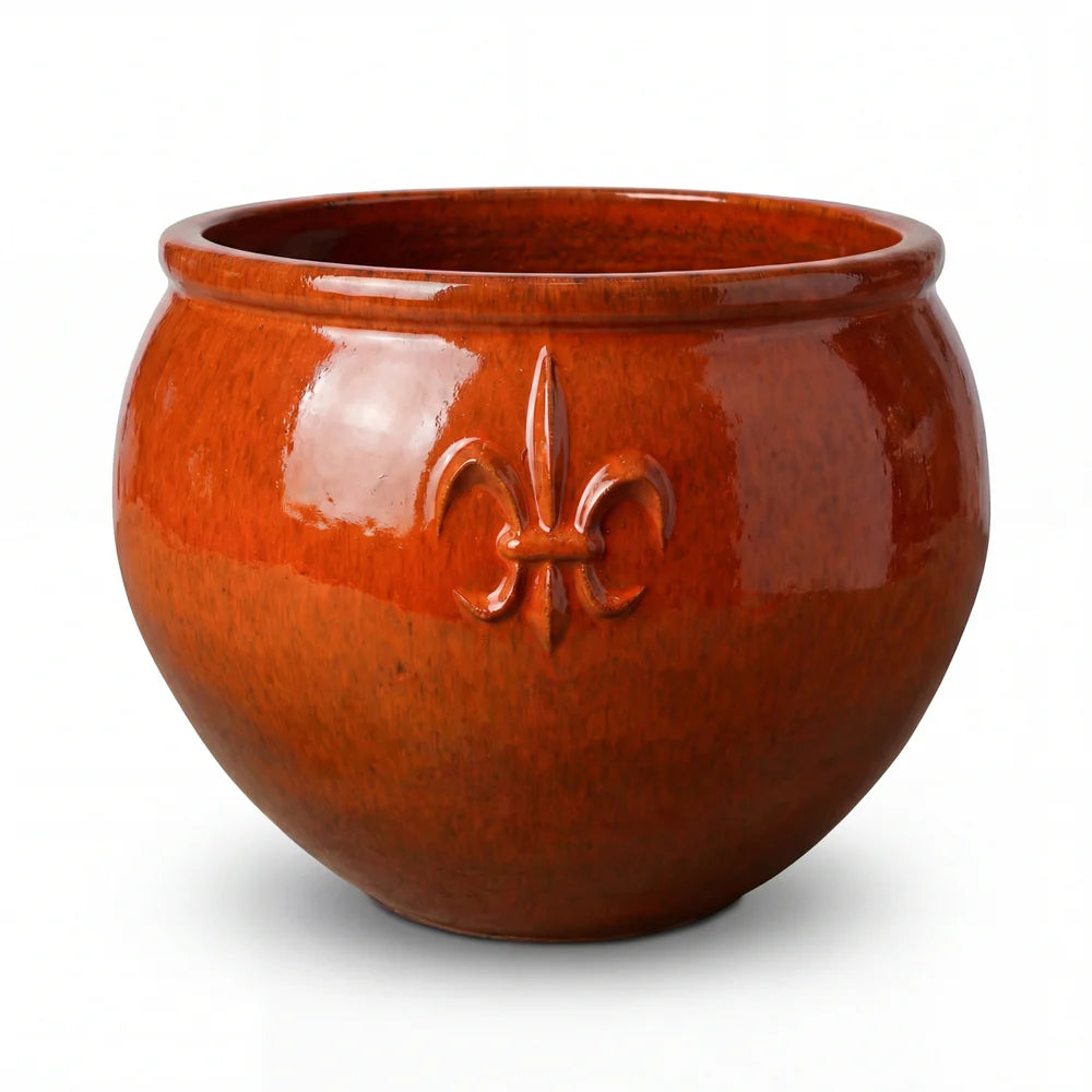 Doniczka ceramiczna Clovis - Oliwkowo-zielona