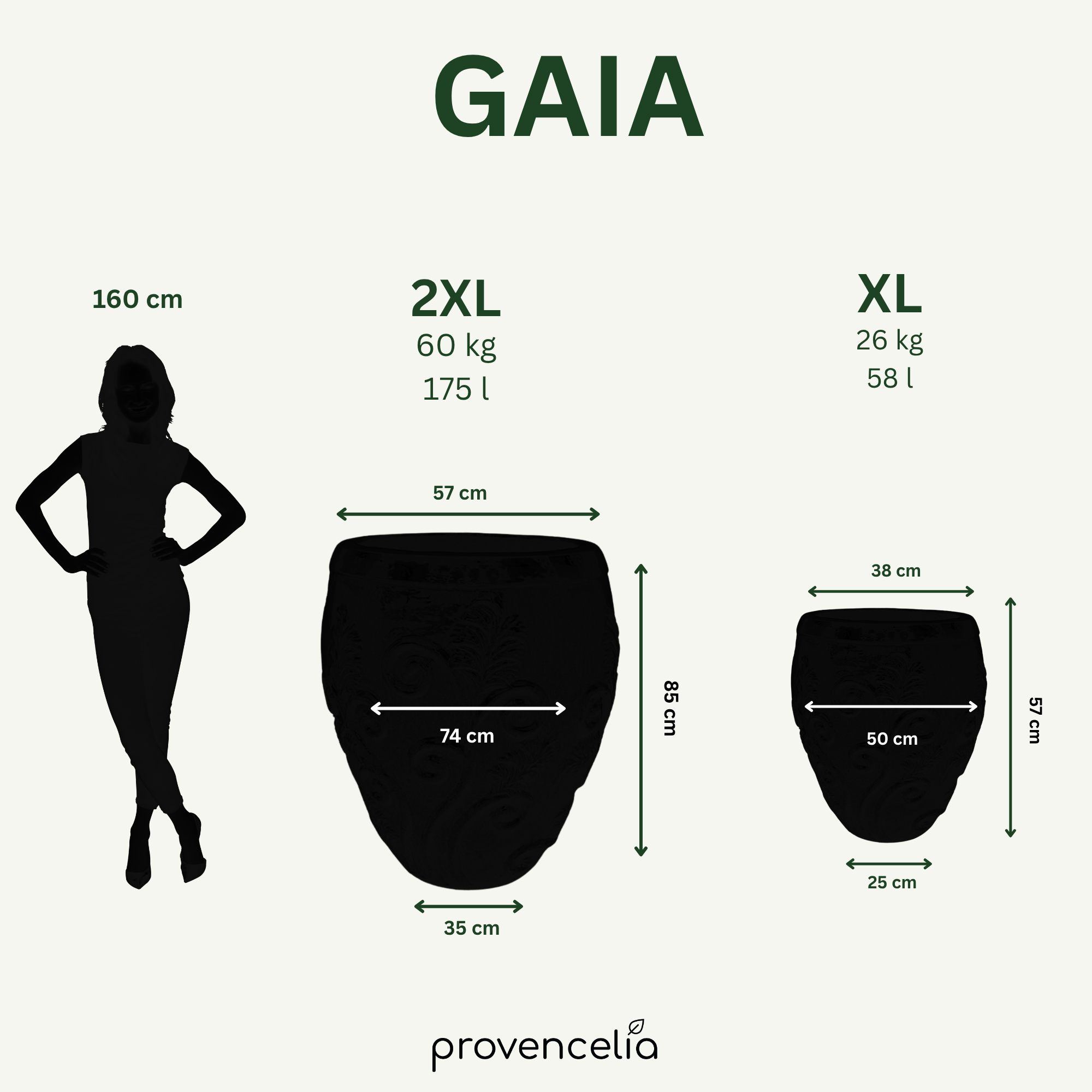 Ceramiczna doniczka Gaia - Lazurowo-niebieska - XL (53 cm x 57 cm)