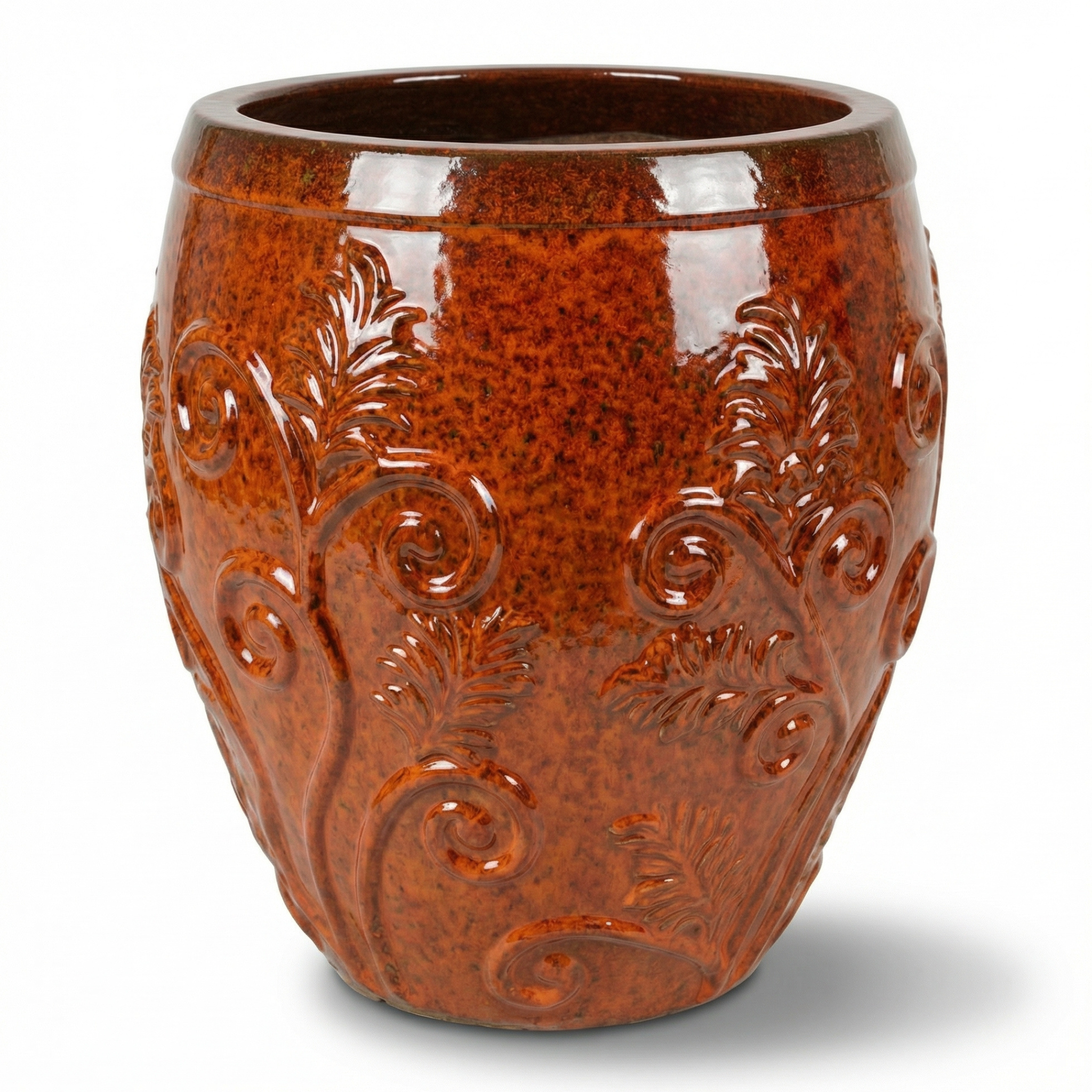 Keramický květináč Gaia - Podzimní Oranžová