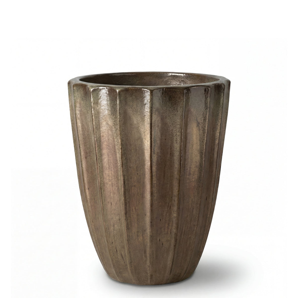 Doniczka ceramiczna Hugo – Piaskowany brąz, M: 30 x 39 cm