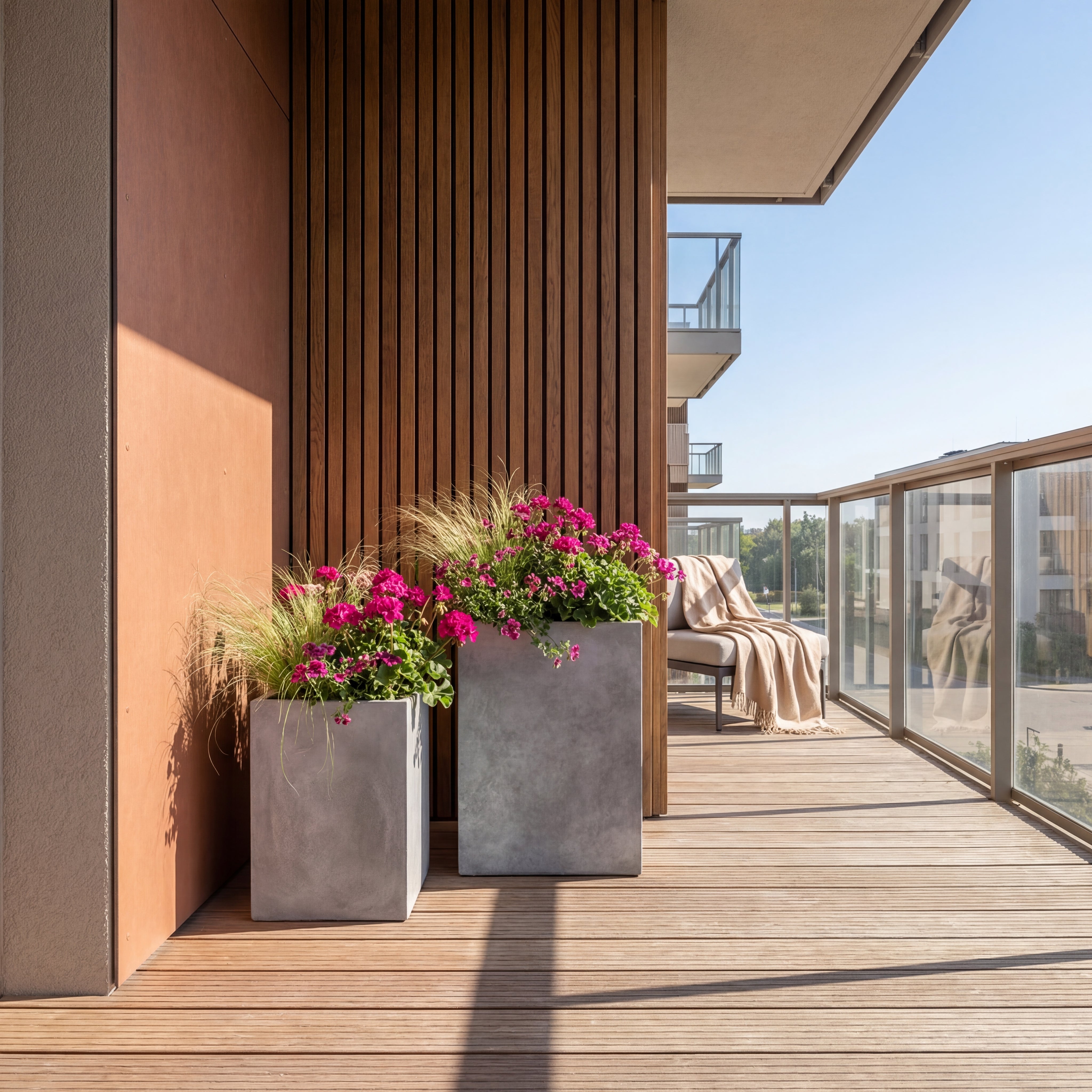 Betonový květináč KUBIX - doplňující náhled