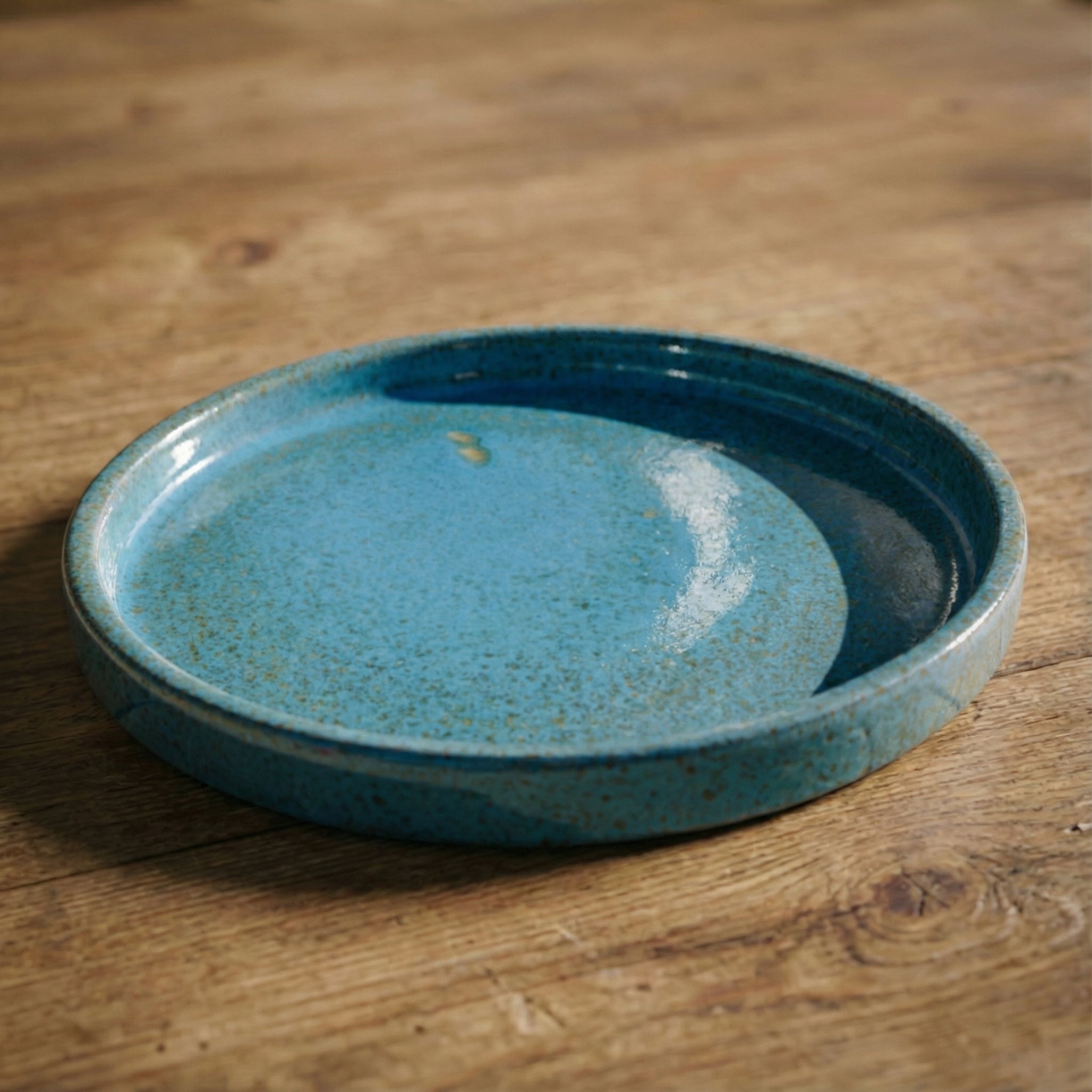 Taca na doniczkę - stalowoniebieska