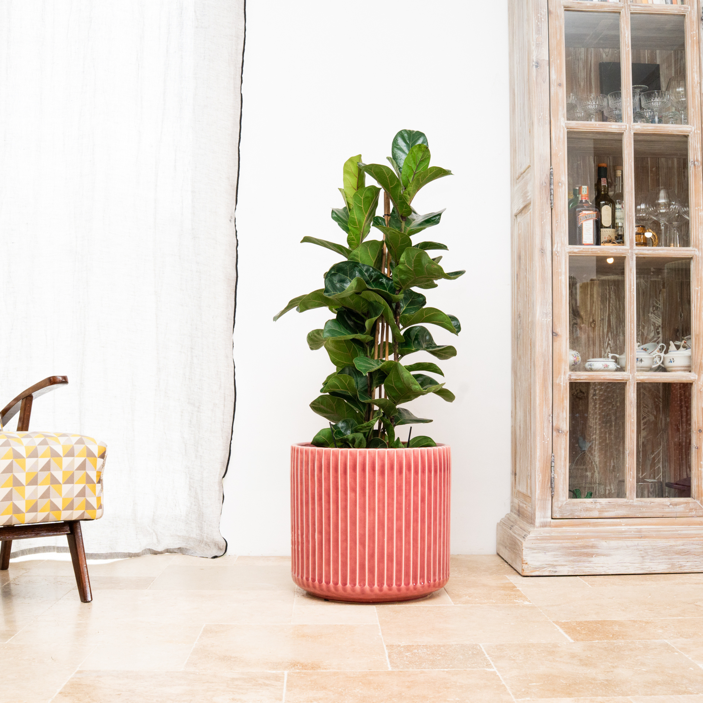 Keramický květináč LONDON Růžový – styl Provence, robustní a elegantní
