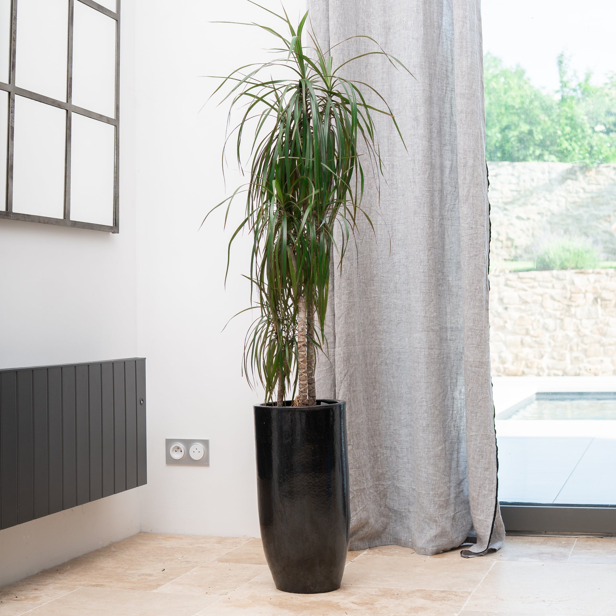 Doniczka ceramiczna Atena - Czarna