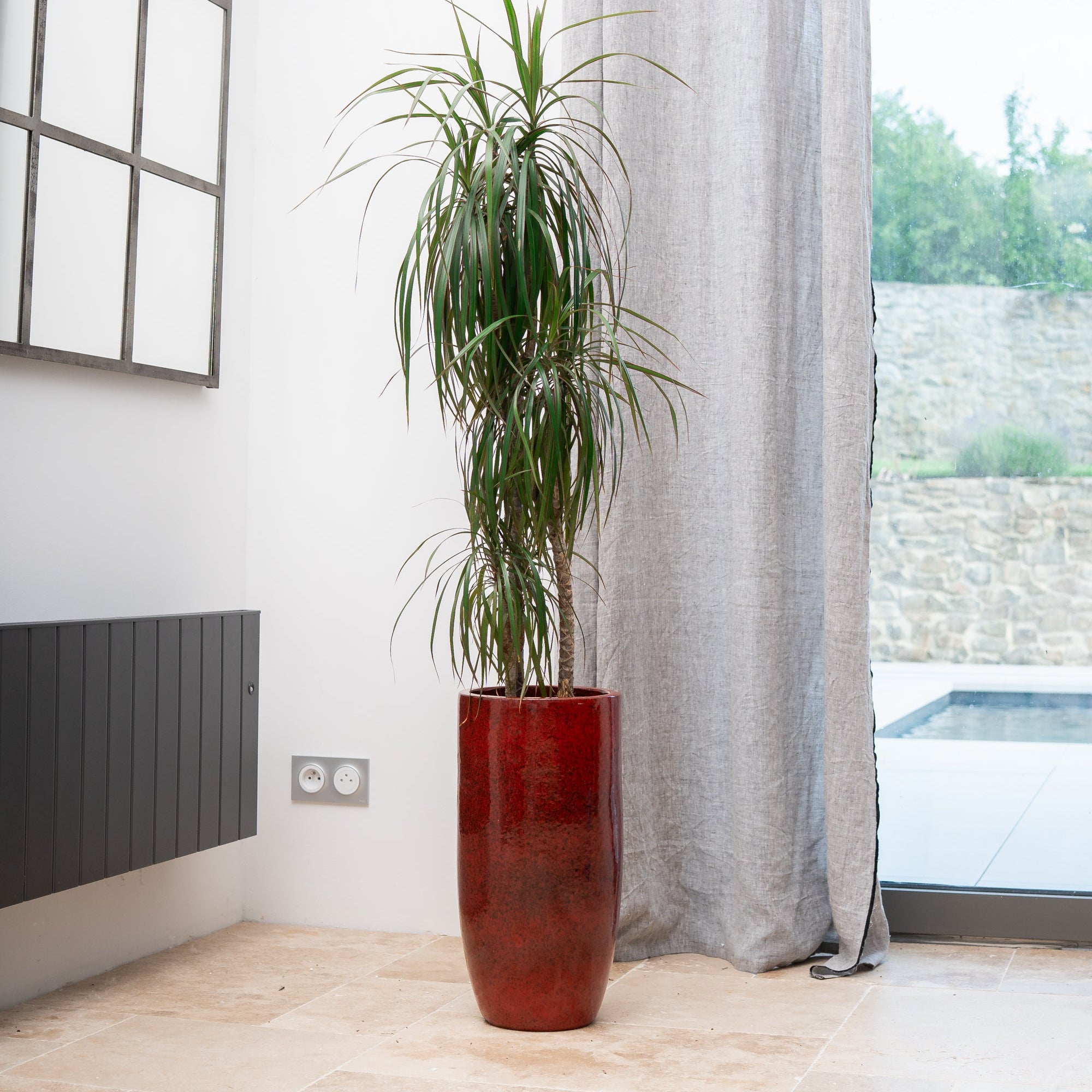 Doniczka ceramiczna Atena - tropikalna czerwień