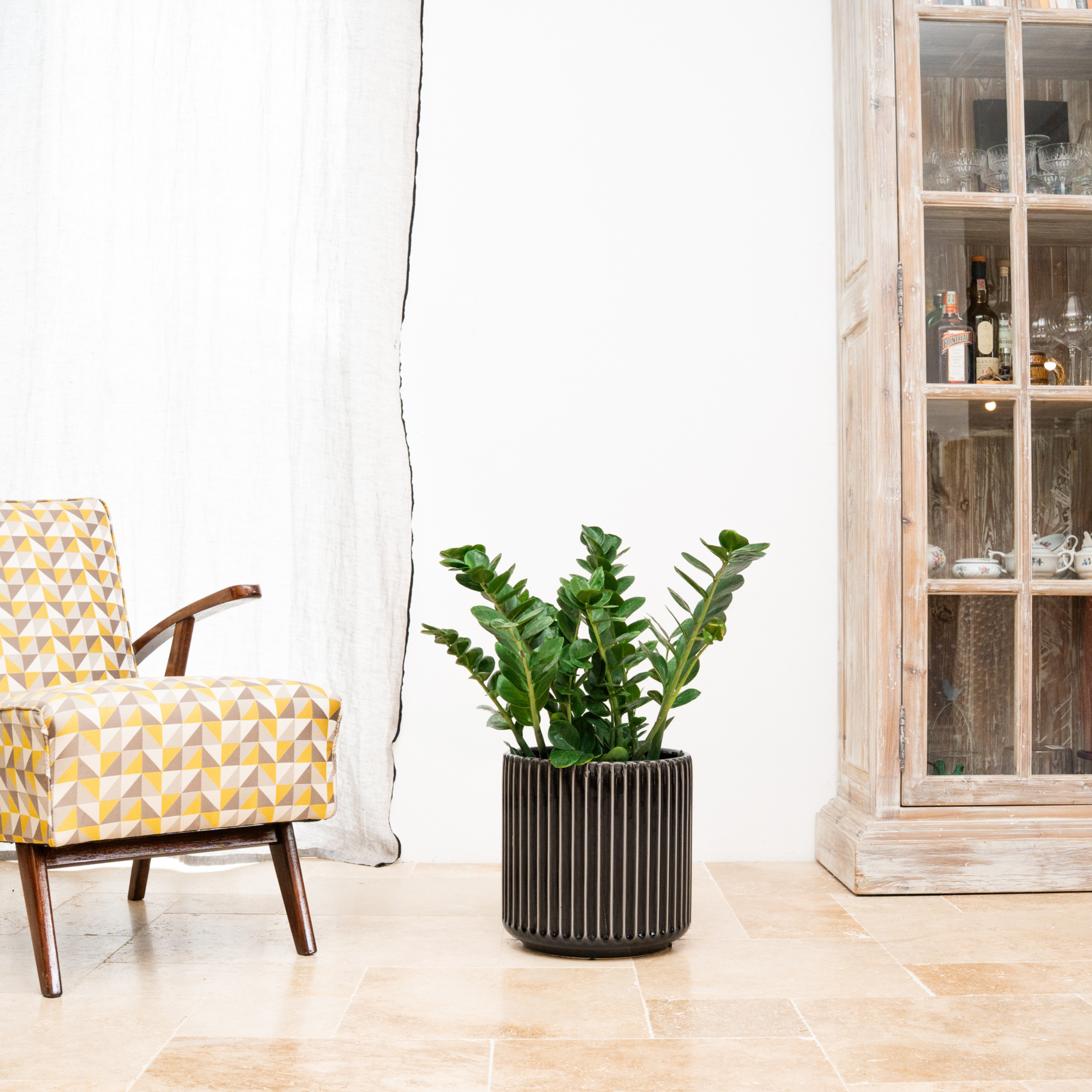 Doniczka ceramiczna LONDON szara — ręcznie wykonywana, mrozoodporna | Provencelia