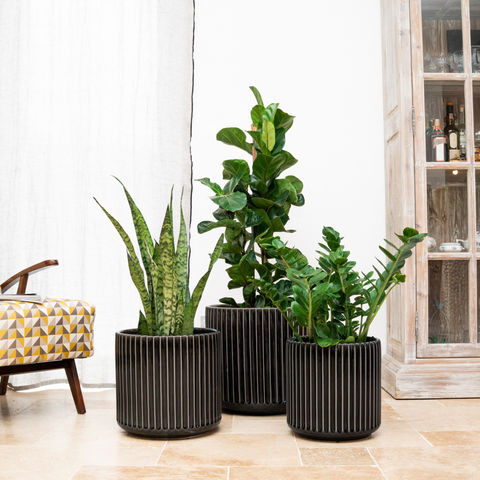 Doniczka ceramiczna Londyn - Szara