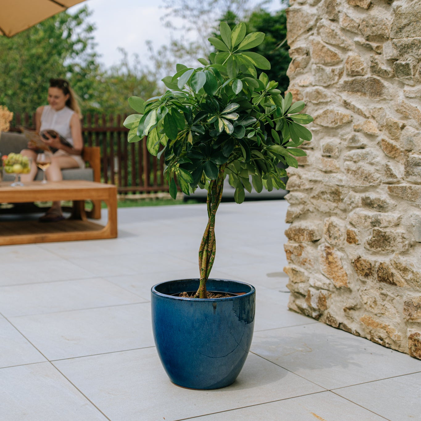 Provencelia LANCELOT Lazurowy błękit – premium ceramiczna doniczka, ponadczasowy design