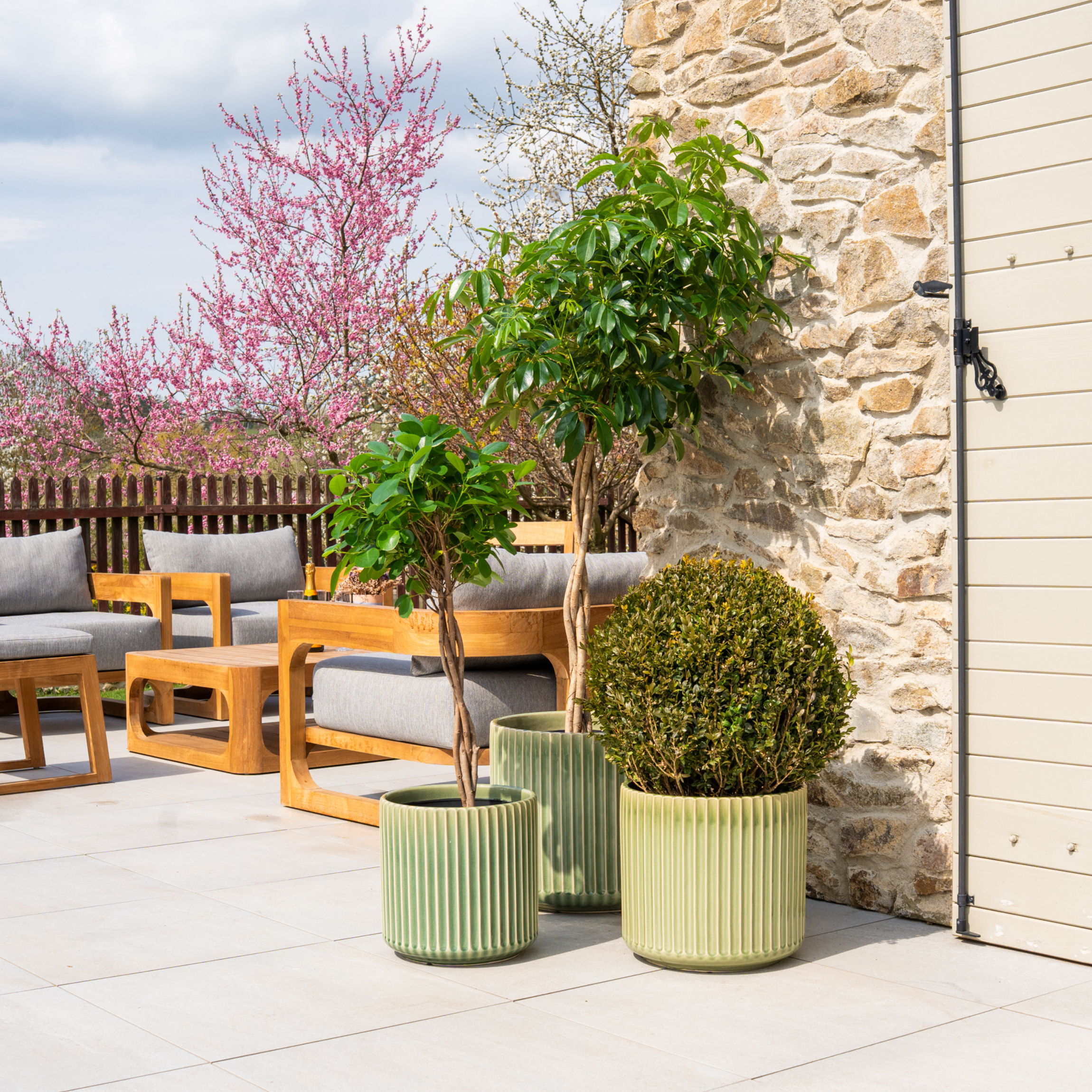 Ceramiczna doniczka LONDON Zielony – styl Prowansji, trwała i elegancka