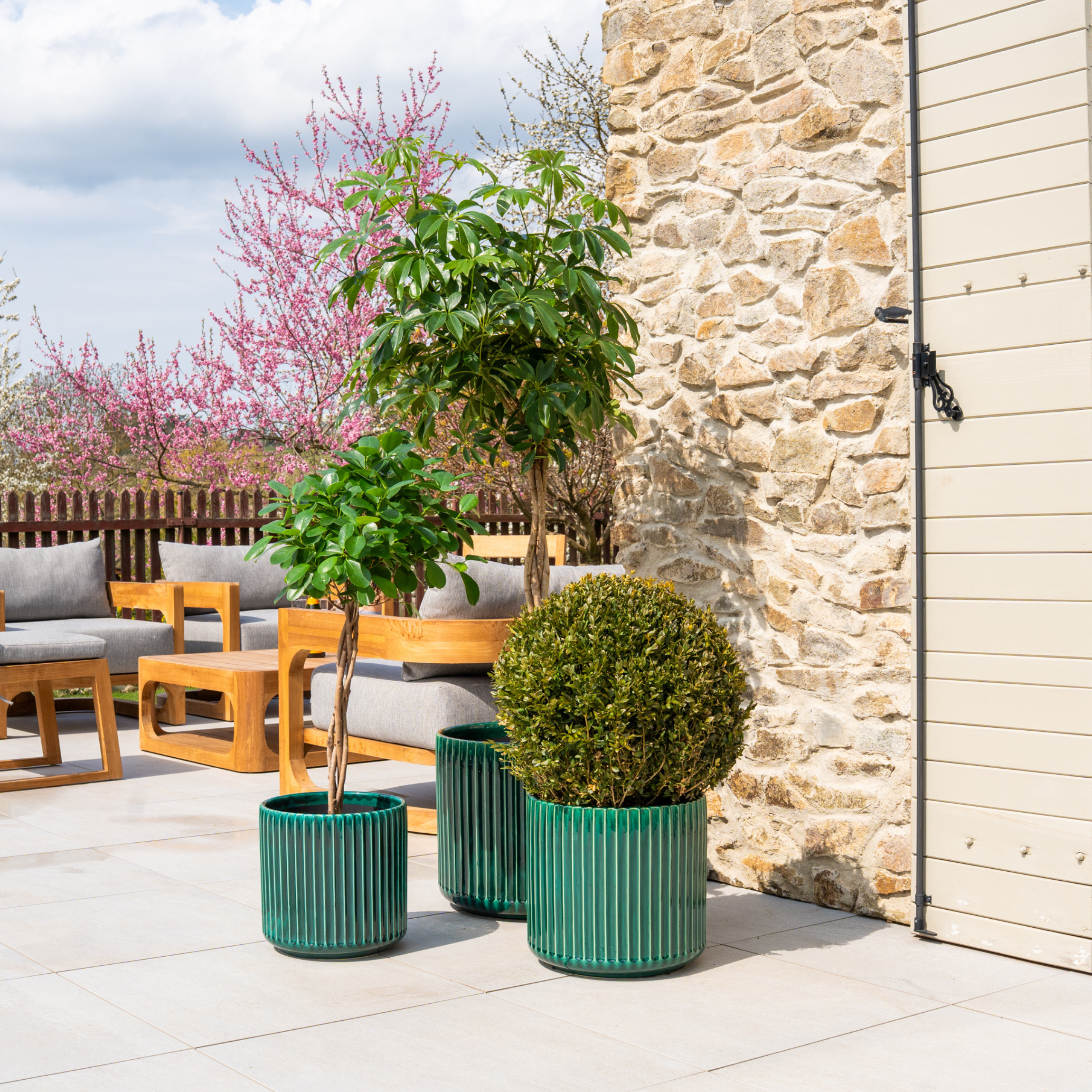 Keramický květináč LONDON tmavě zelená – styl Provence, robustní a elegantní