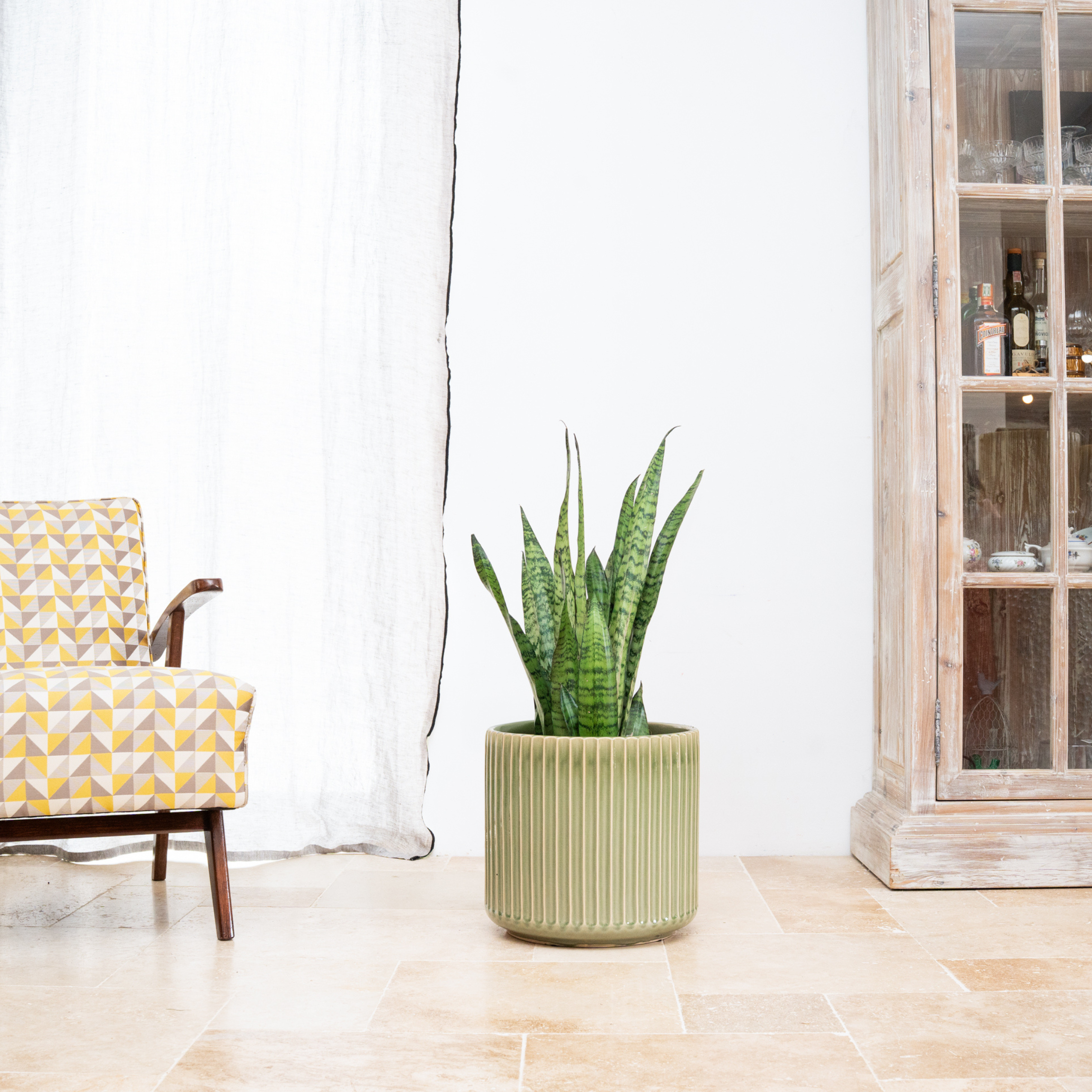 Ceramiczna doniczka LONDON Zielony – Provencelia, ręcznie robiona, mrozoodporna