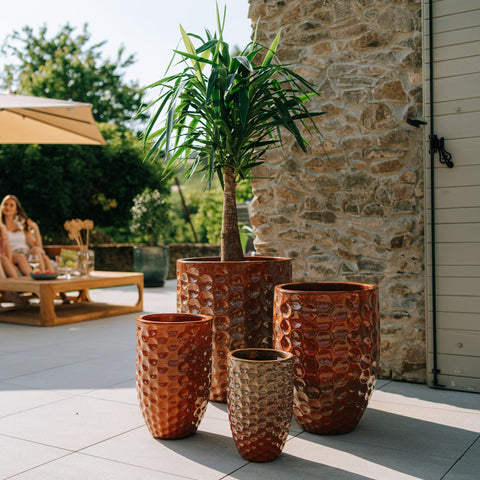 Keramický květináč MEROVEE - Oranžová