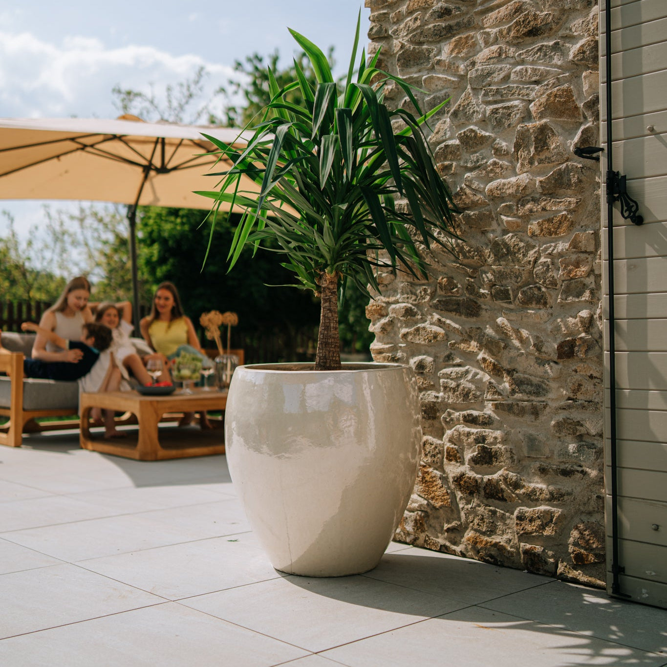 Doniczka ceramiczna LAFONTAINE - Perłowa