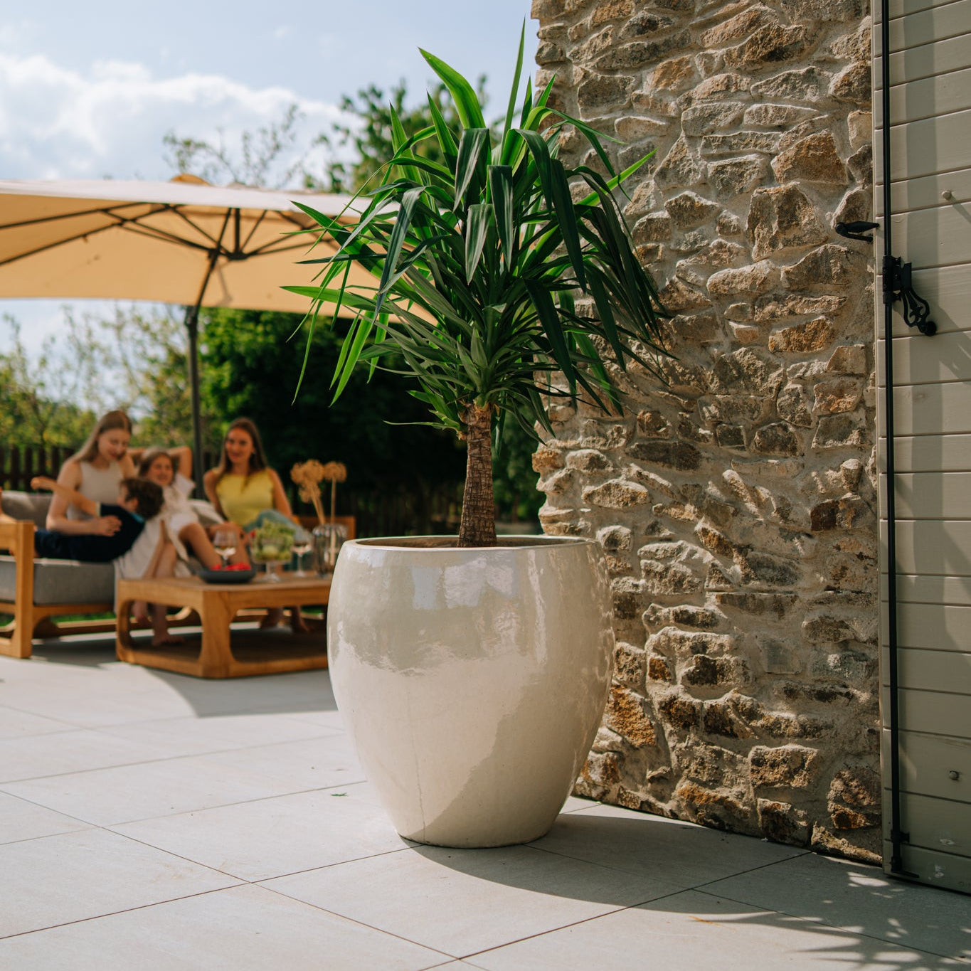 Doniczka ceramiczna LAFONTAINE - Perłowa