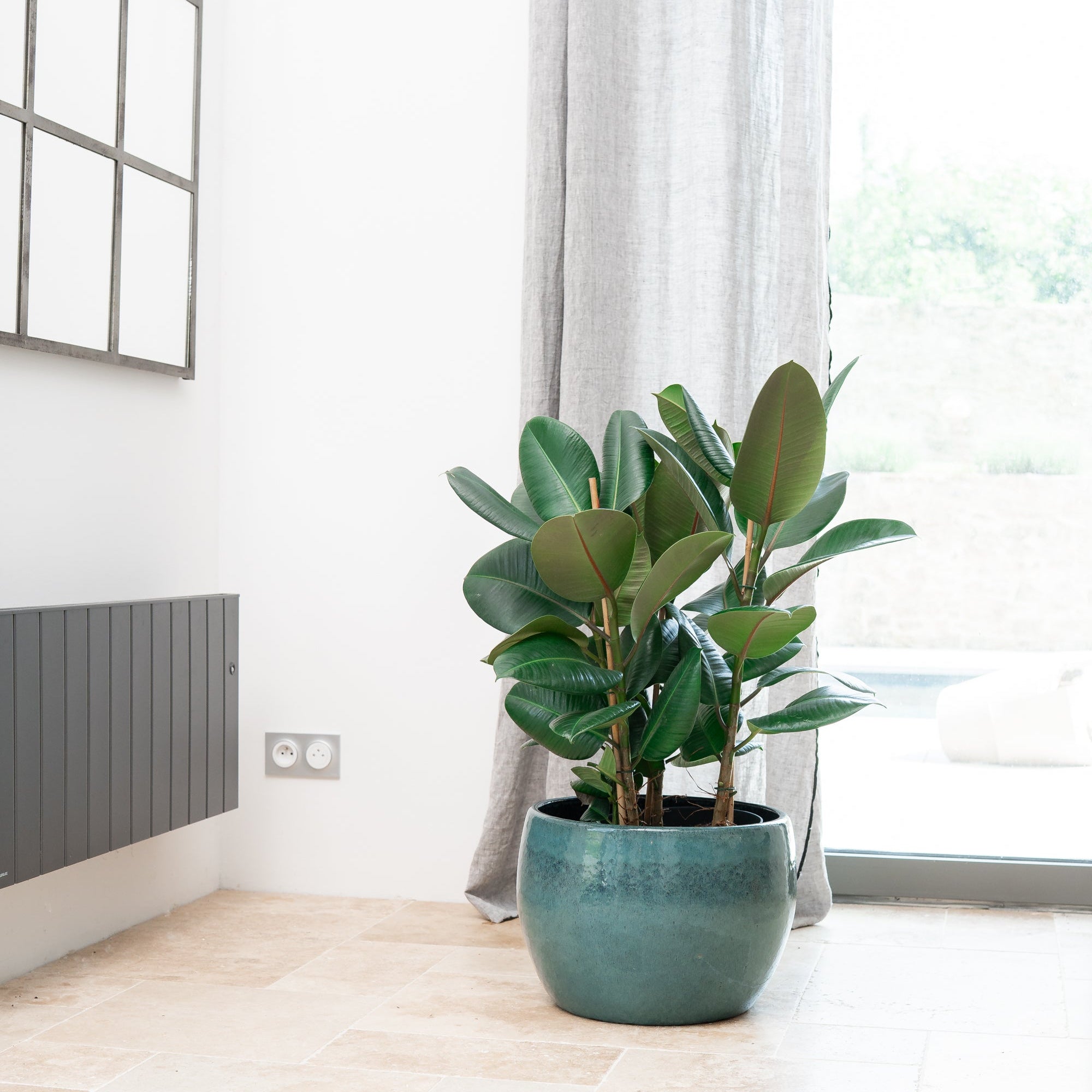 Doniczka ceramiczna Romulus - błękit błękitny