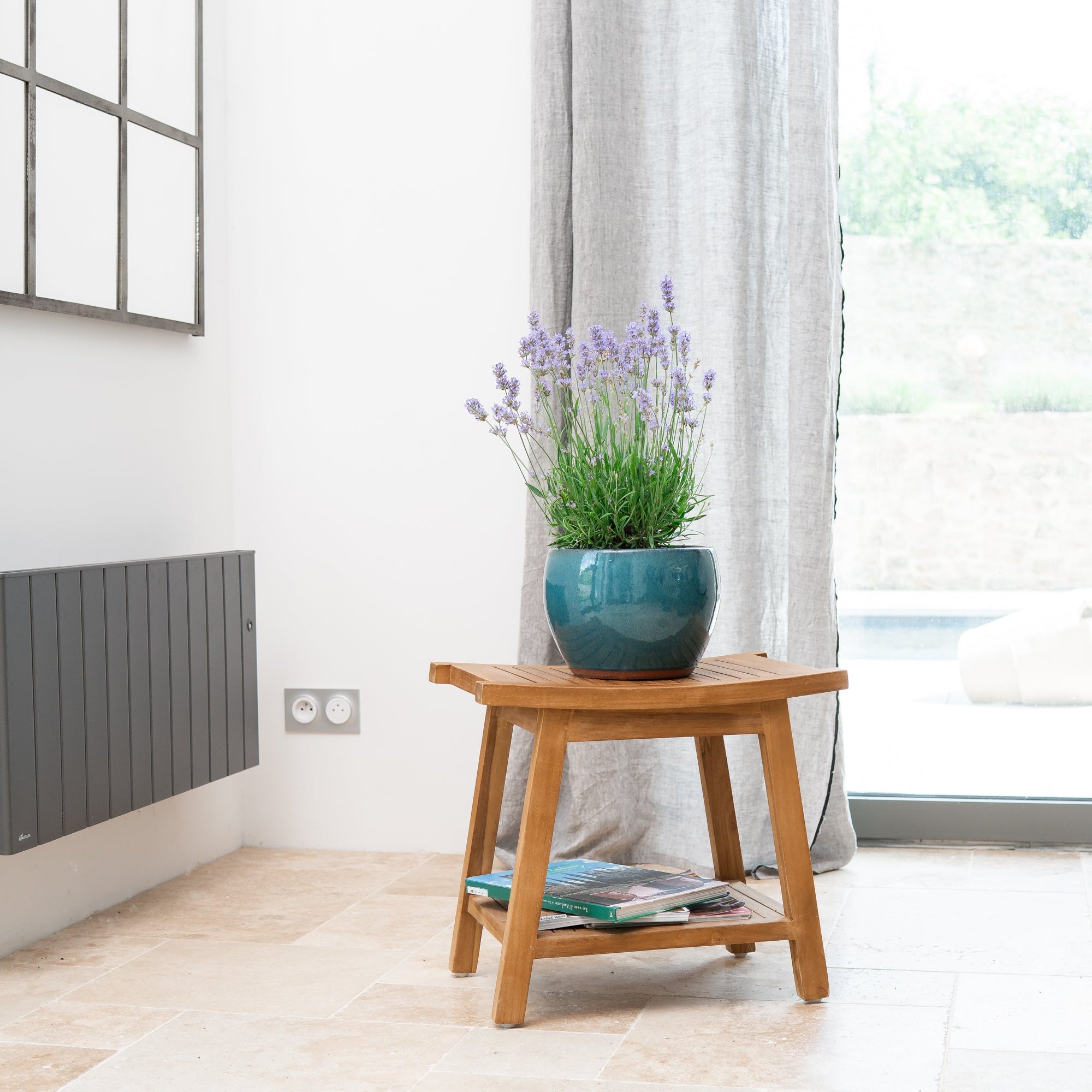 Doniczka ceramiczna Romulus - błękit błękitny