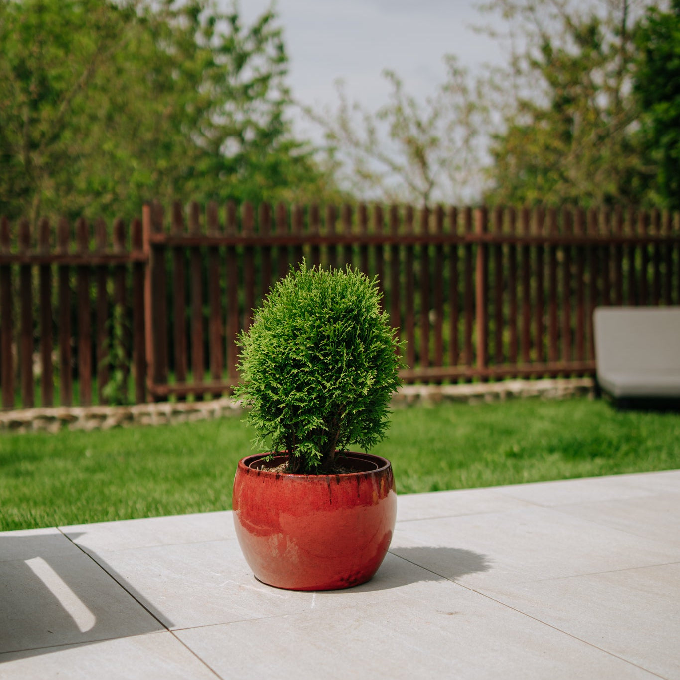 Doniczka ceramiczna Romulus - tropikalna czerwień