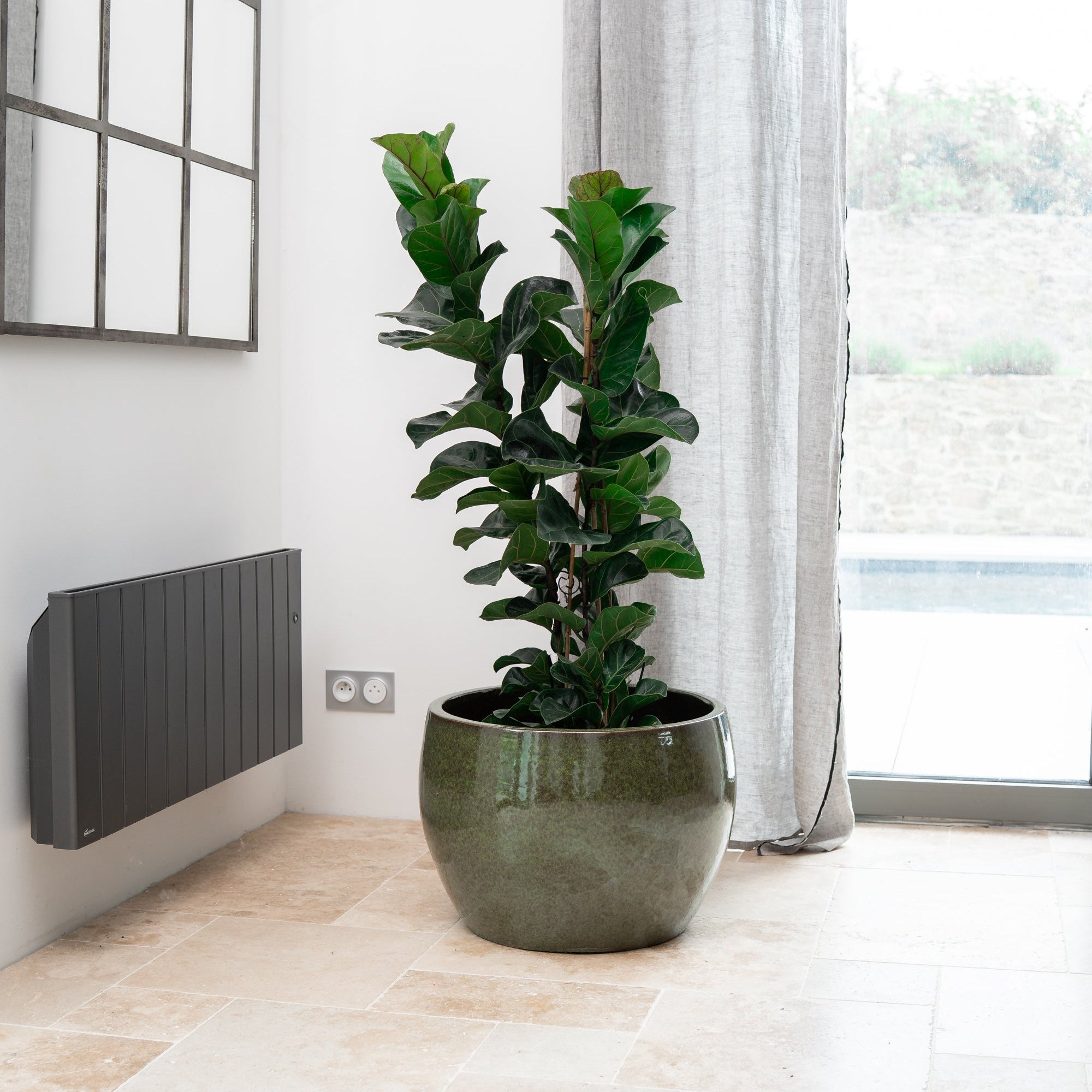 Keramicky květináč Romulus - Tropická zelená