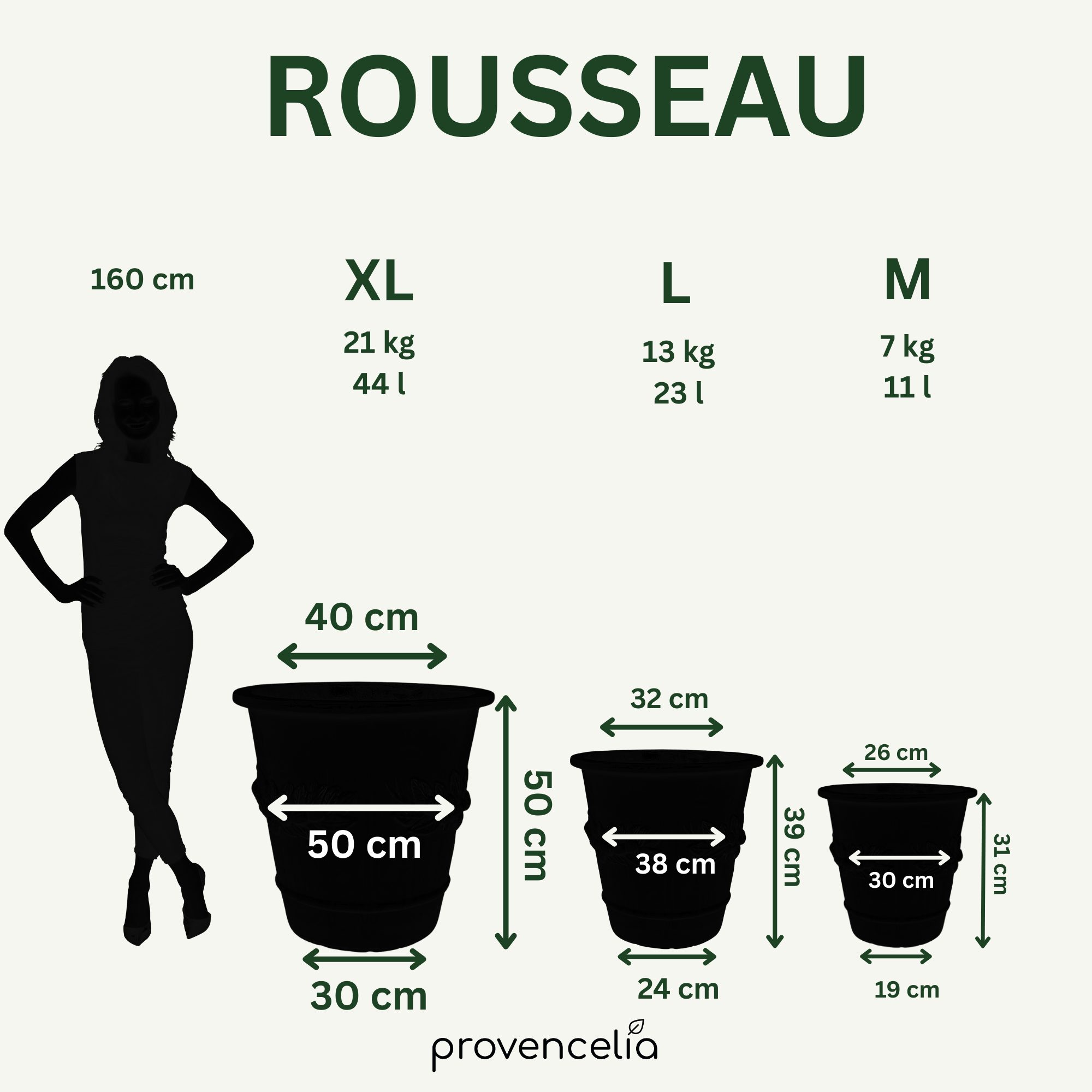 Doniczka ceramiczna ROUSSEAU - kremowa