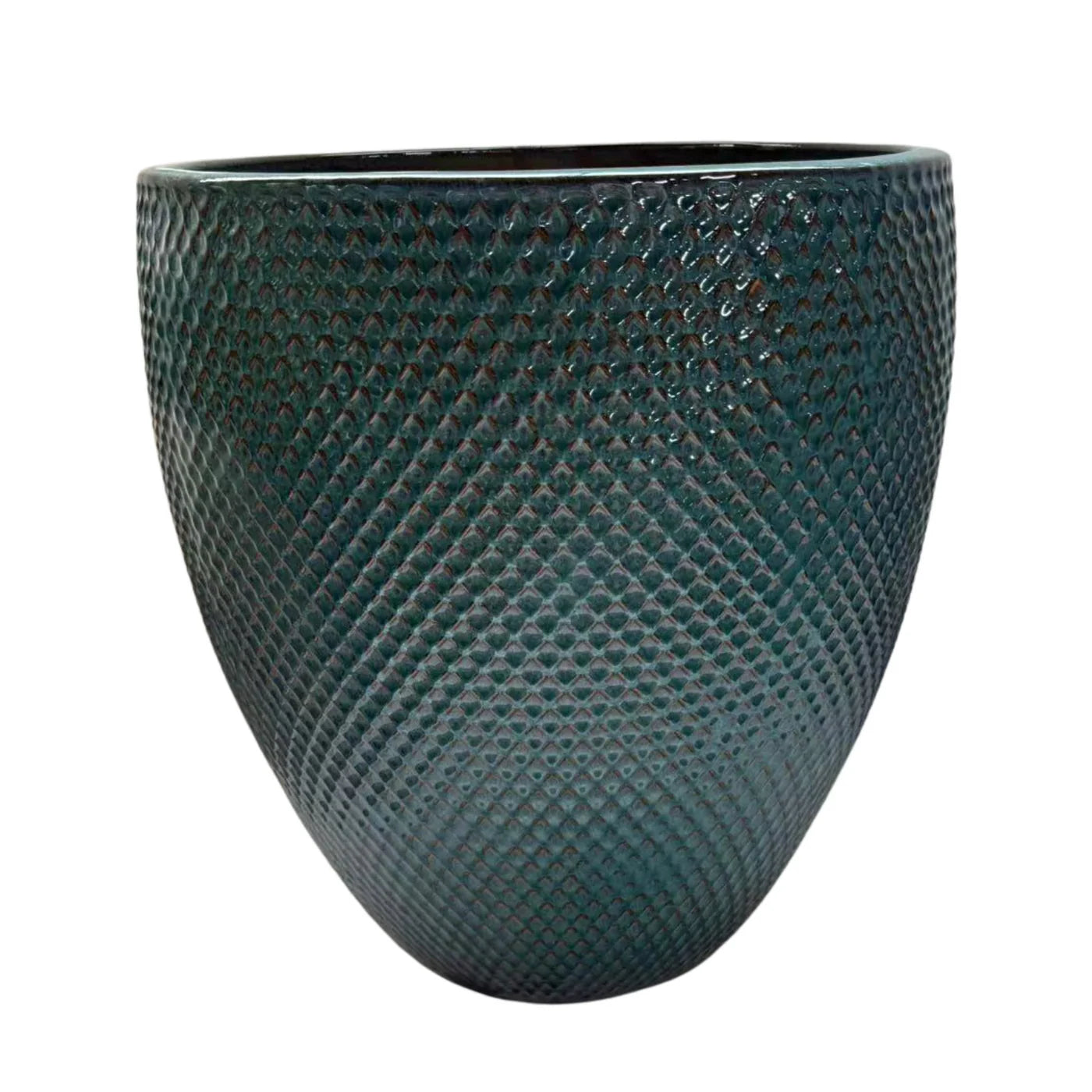 Keramicky květináč Signac - Petrolejově modrá