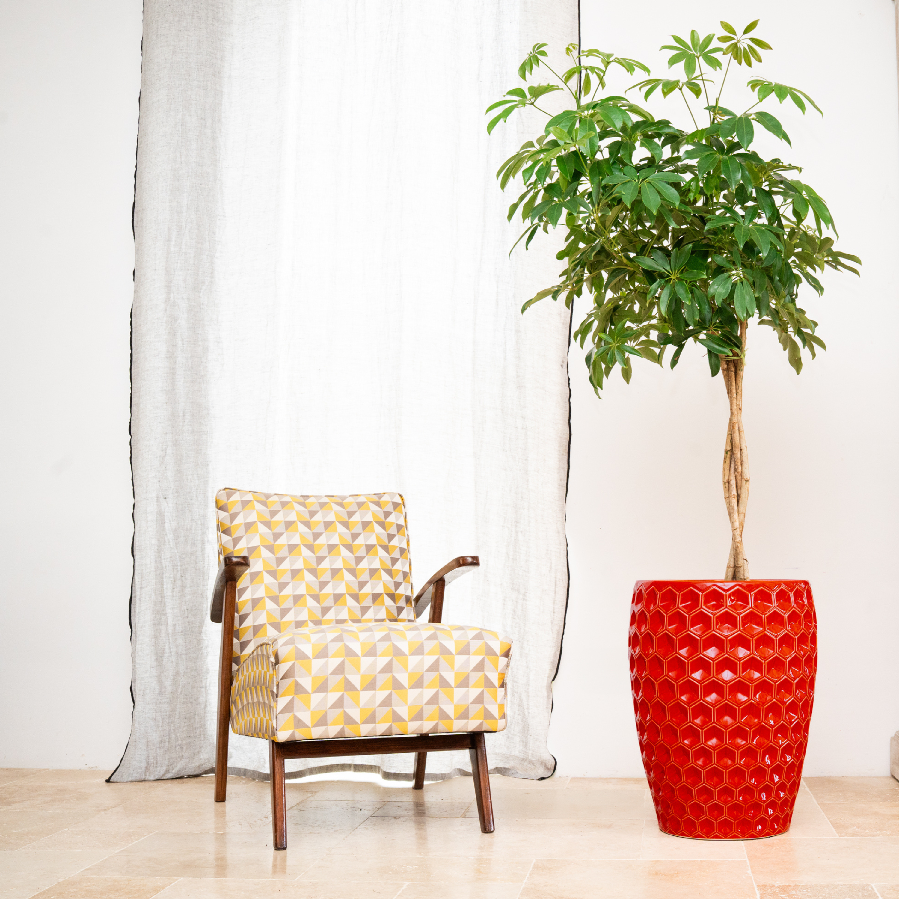 Doniczka ceramiczna Versaille - czerwona