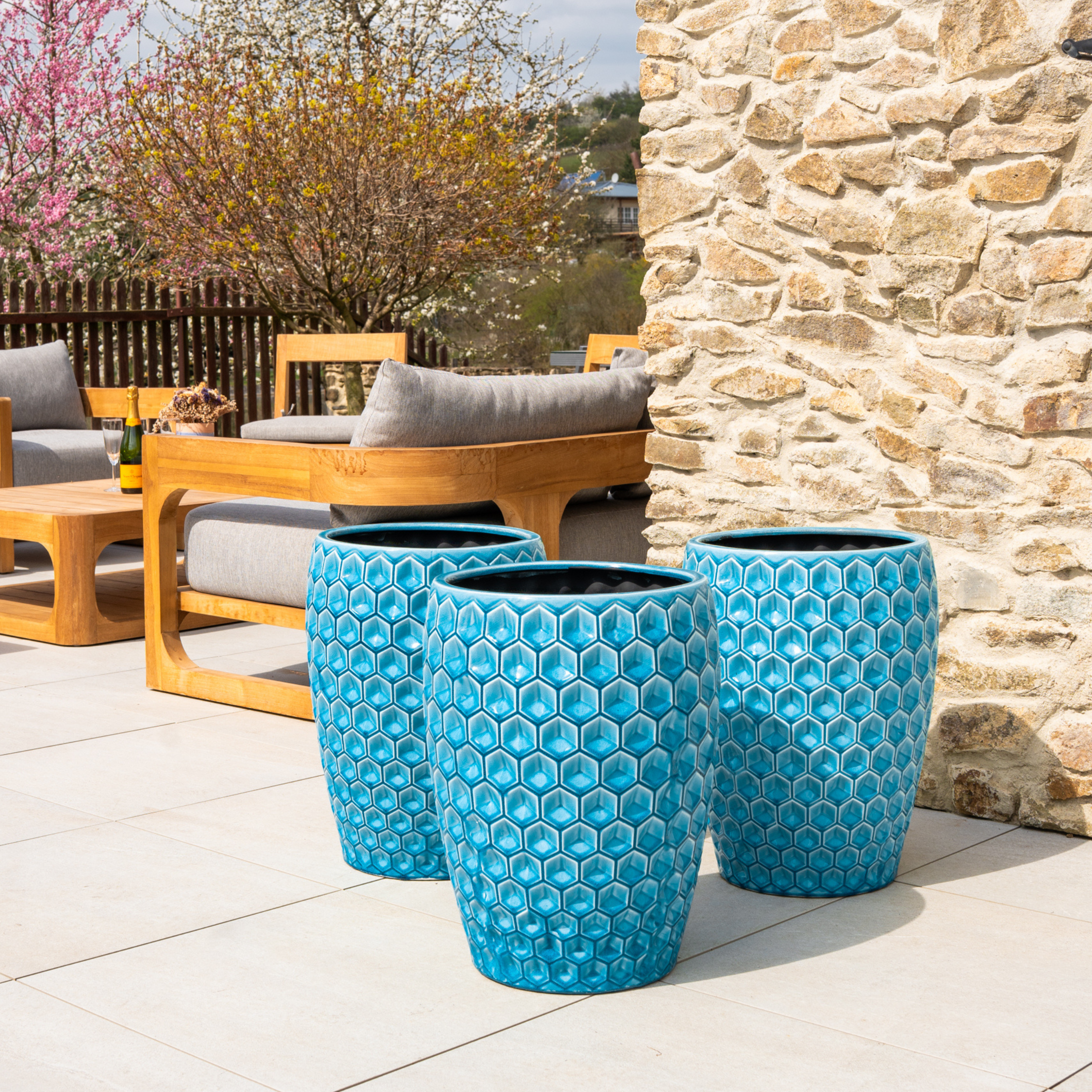Doniczka ceramiczna VERSAILLE — ręcznie wykonywana, mrozoodporna | Provencelia