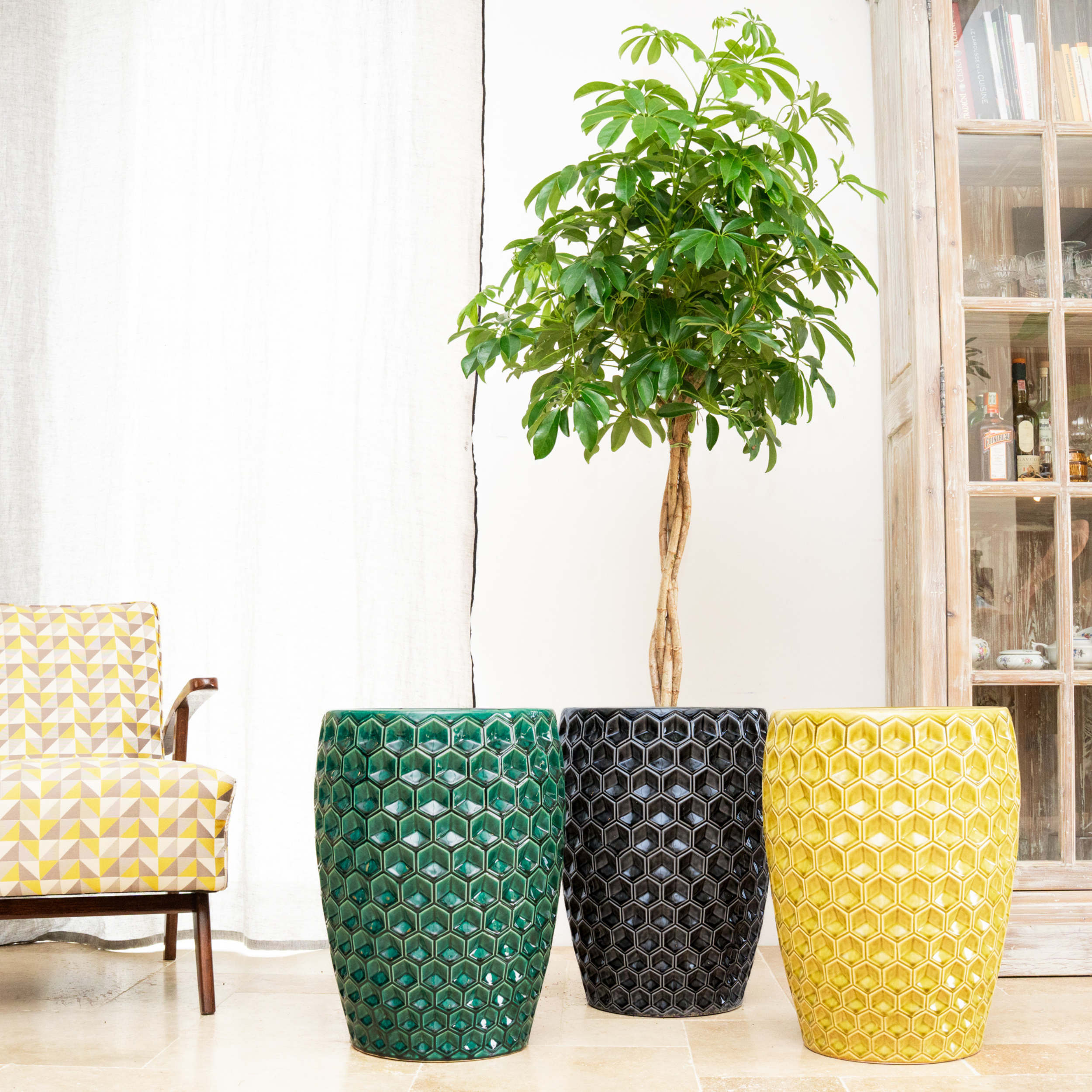 Keramický květináč Versaille - Černý