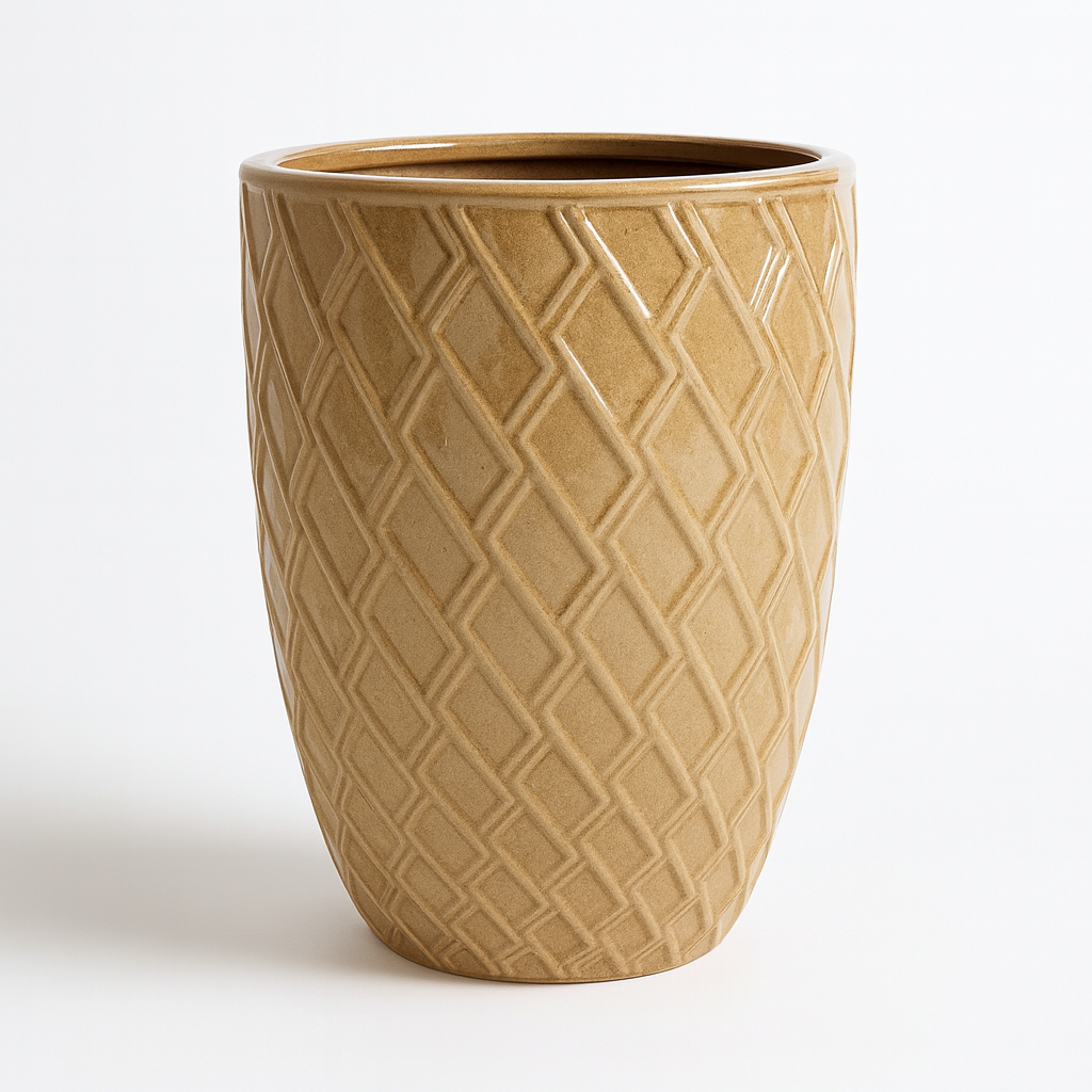 Doniczka ceramiczna Zeus - Brąz piaskowany