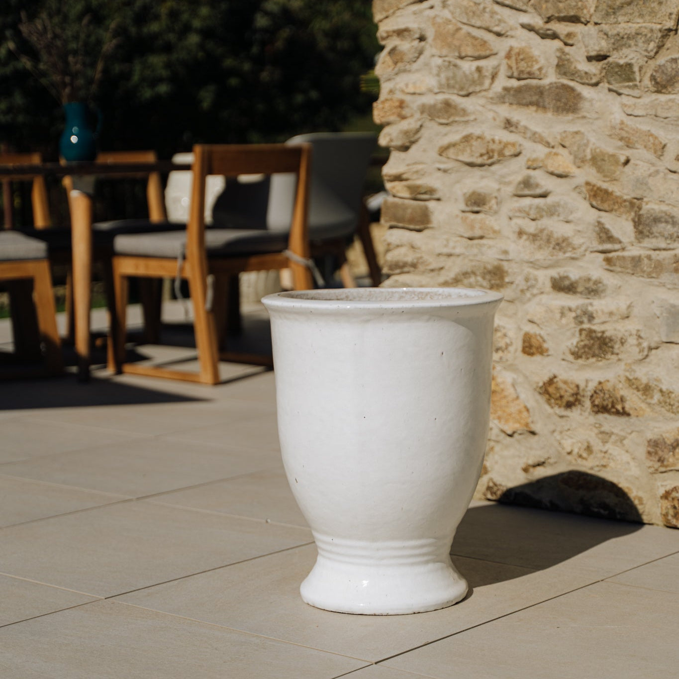 Ceramiczna doniczka Arthur - biała - Provencelia.cz