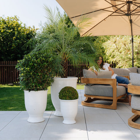 Doniczka ceramiczna Arthur - biała