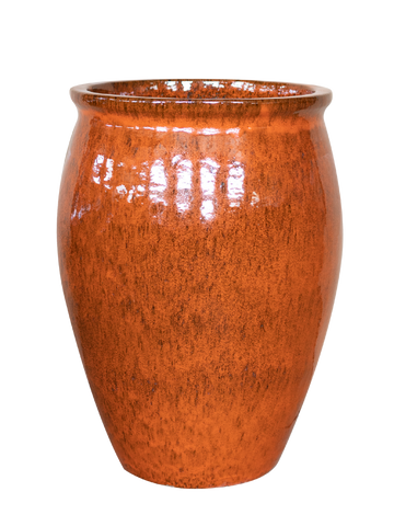 Doniczka ceramiczna BACCHUS - Pomarańczowa