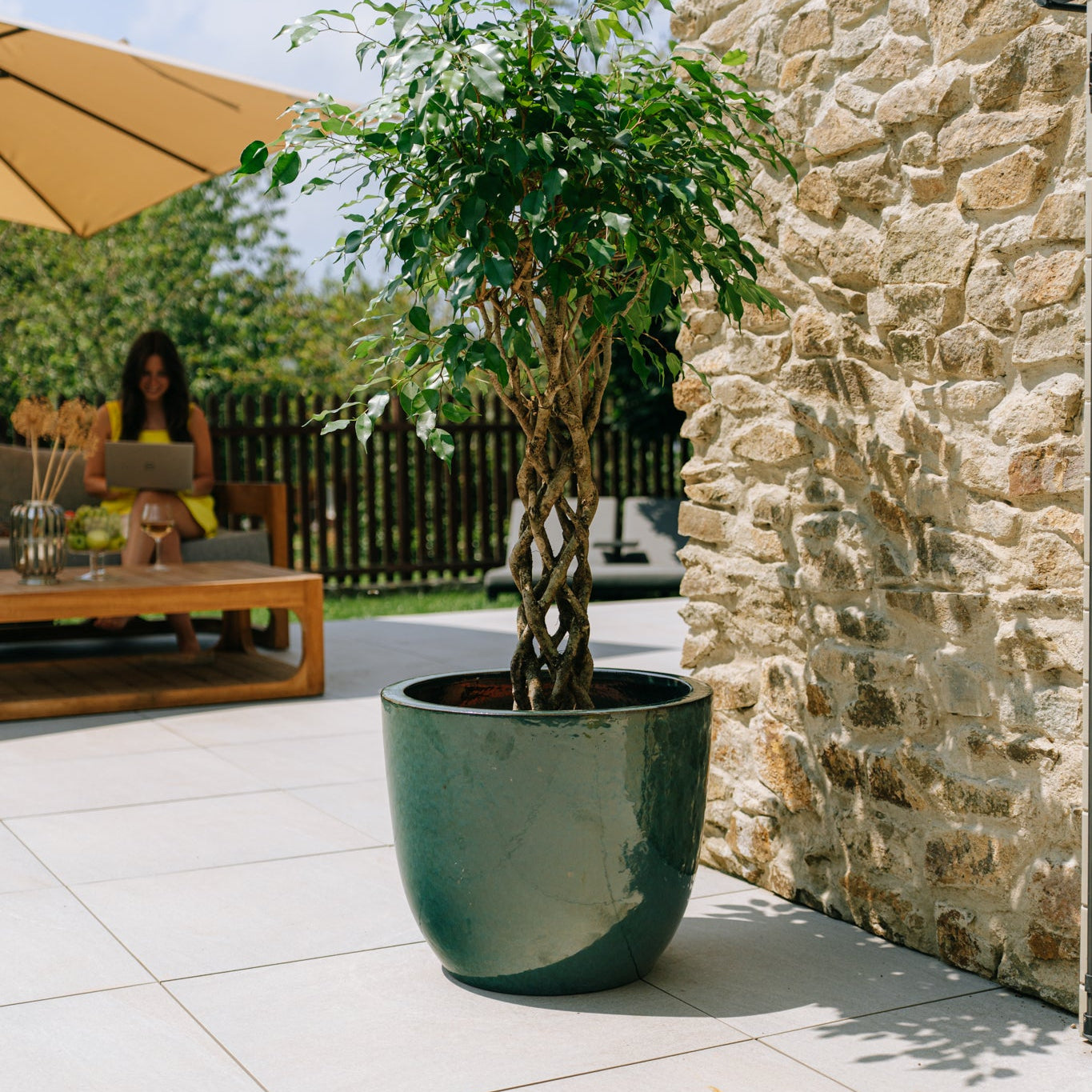 Doniczka ceramiczna LANCELOT - Jade