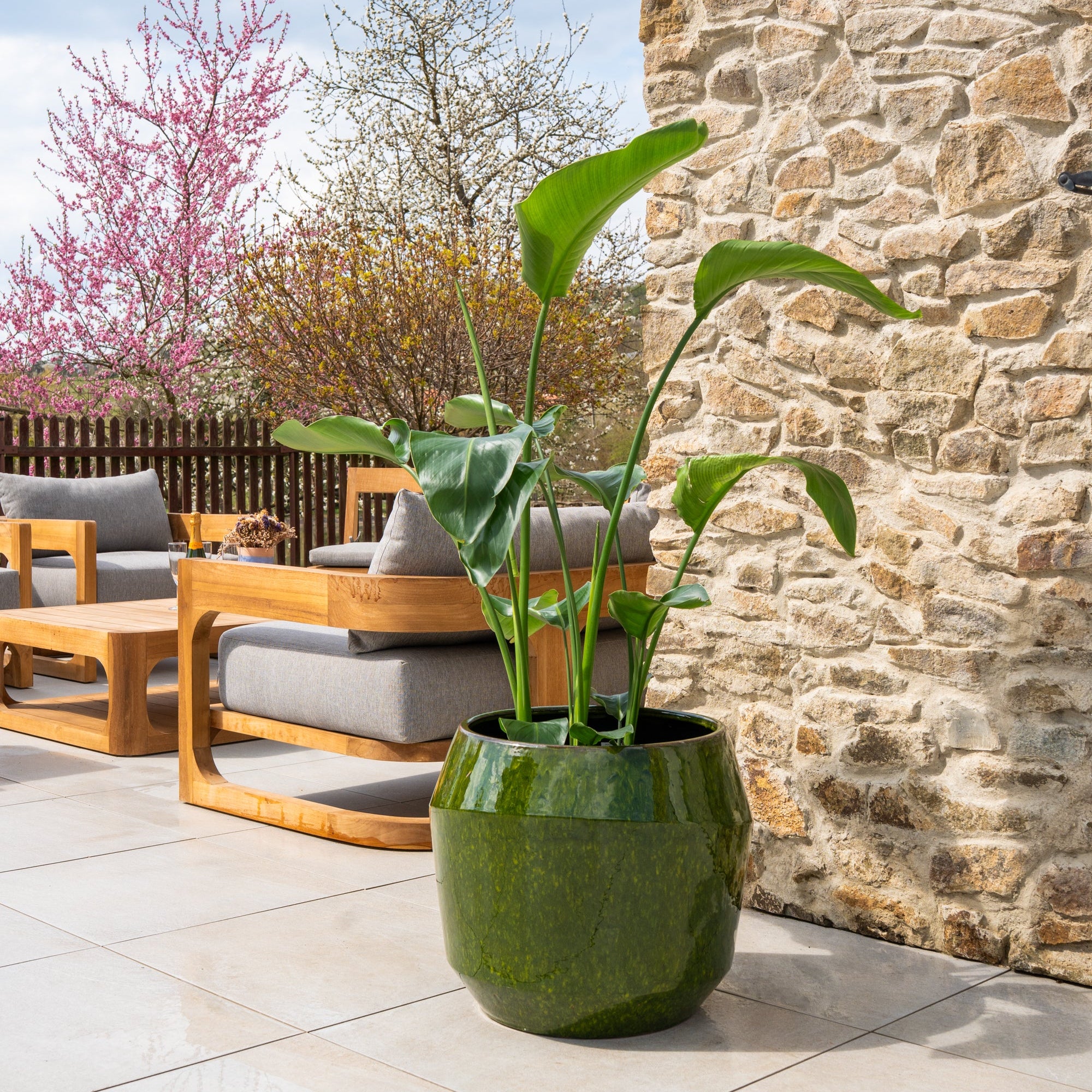 Ceramiczna doniczka MONACO Zelený – Provencelia, ręcznie robiona, mrozoodporna