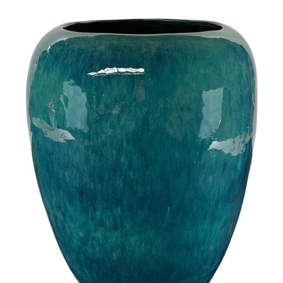 Keramický květináč Galilee - Azurově modrá