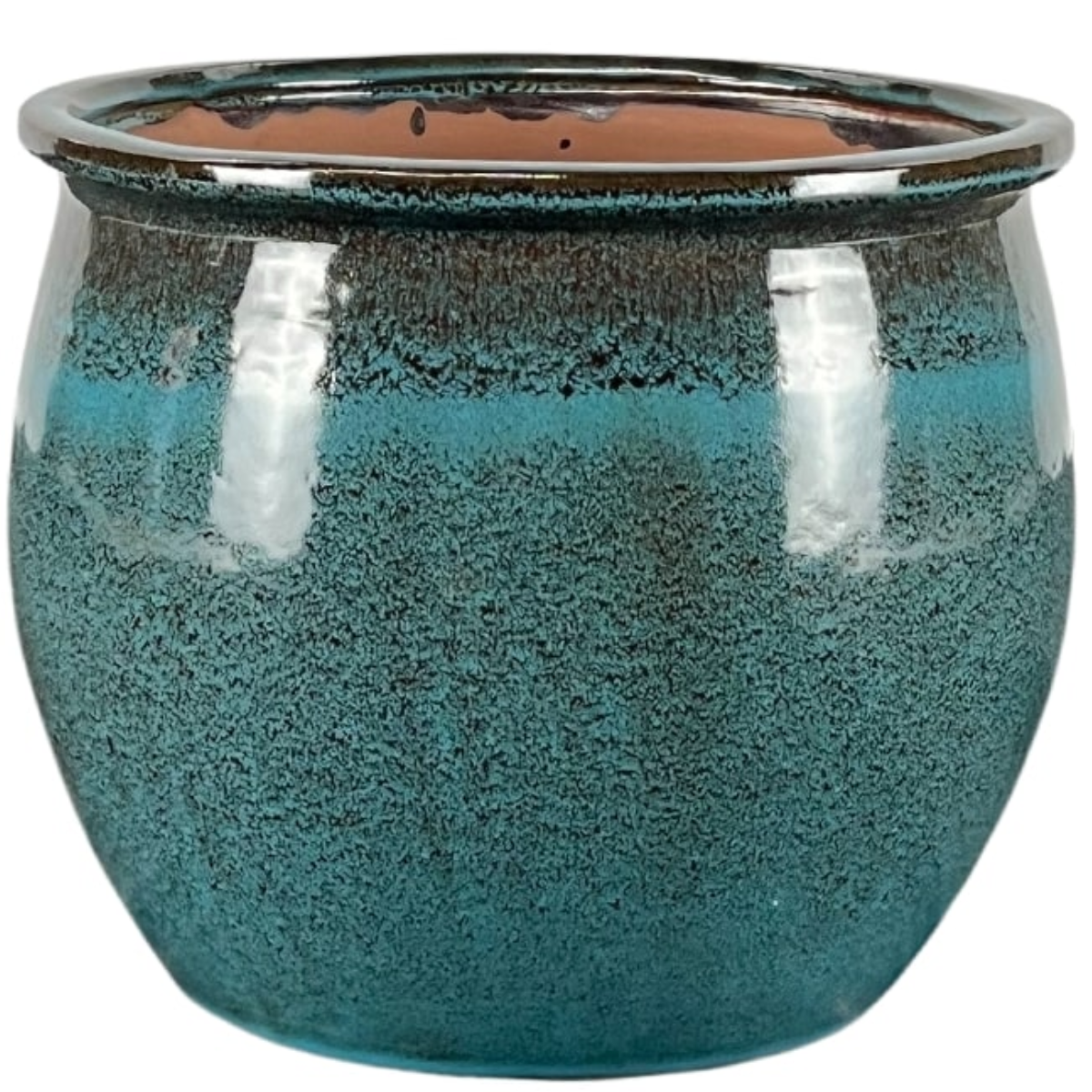 Ceramiczna doniczka Newton - Stalowo-niebieska - Provencelia.cz