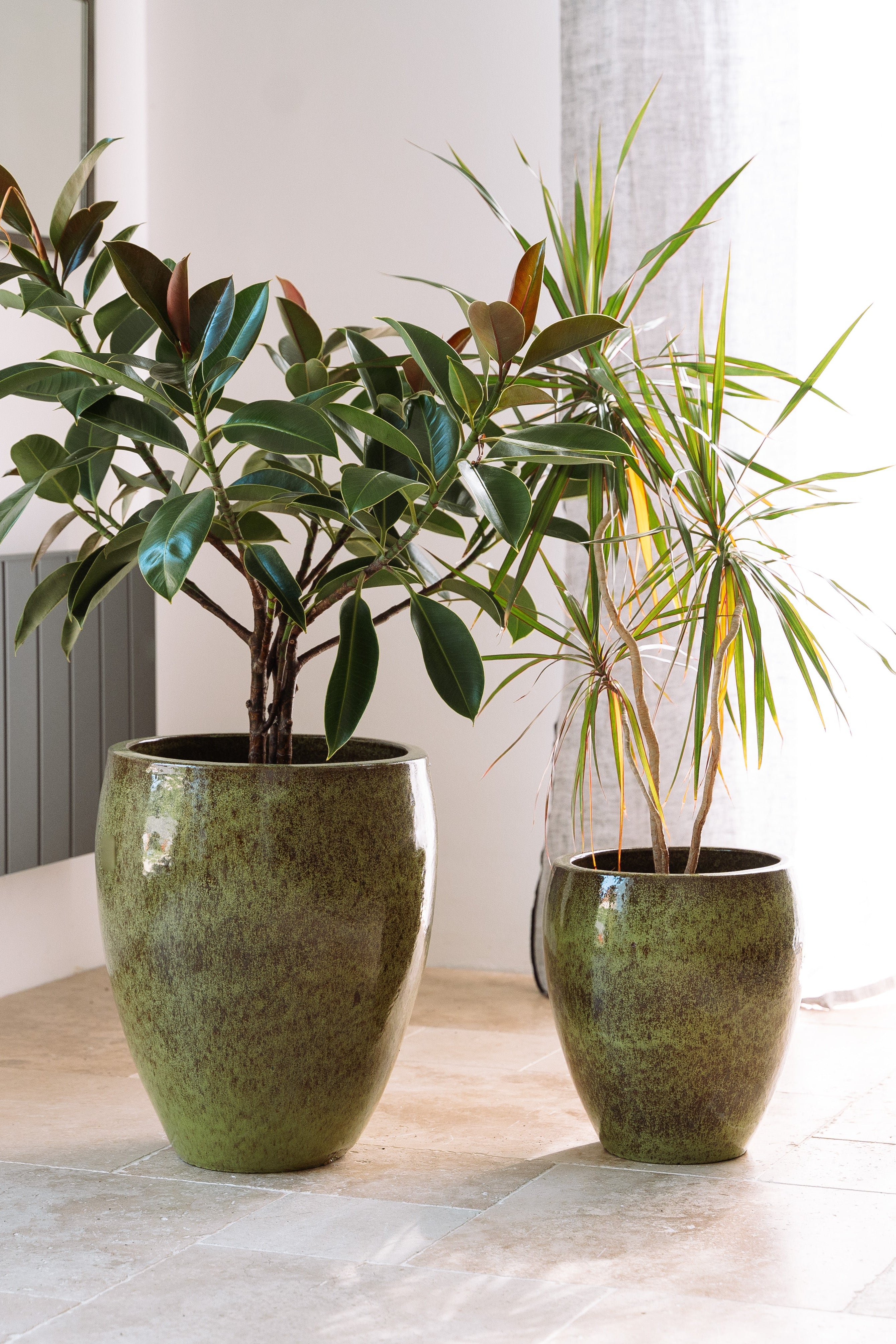 Doniczka ceramiczna Posejdon - Jesienna zieleń