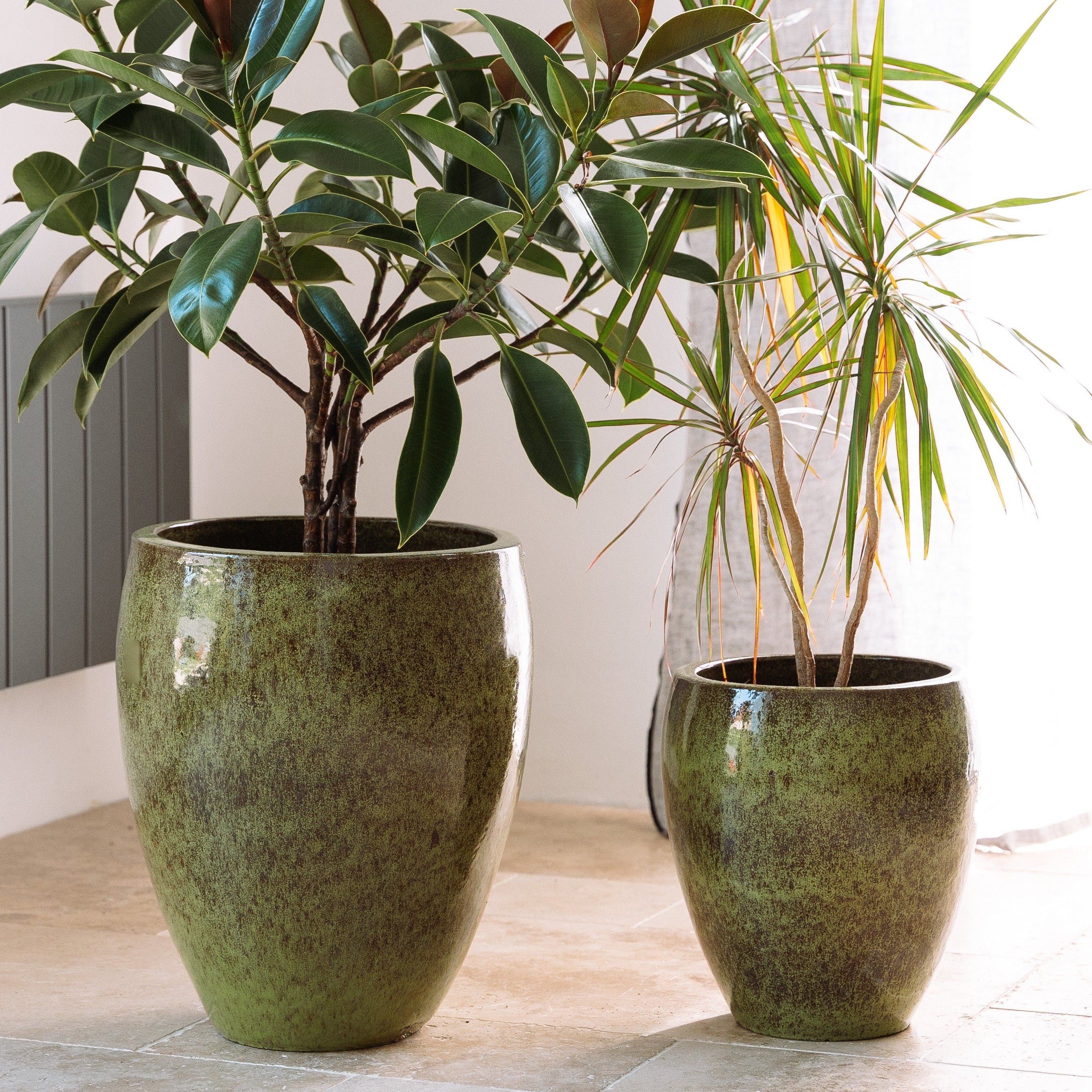 Keramický květináč Poseidon - Podzimní zelená