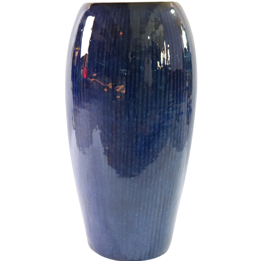 Doniczka ceramiczna Milano - ciemnoniebieska