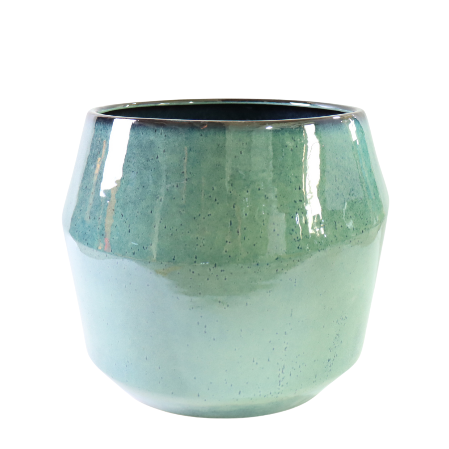 Doniczka ceramiczna Monaco - jasnoniebieska