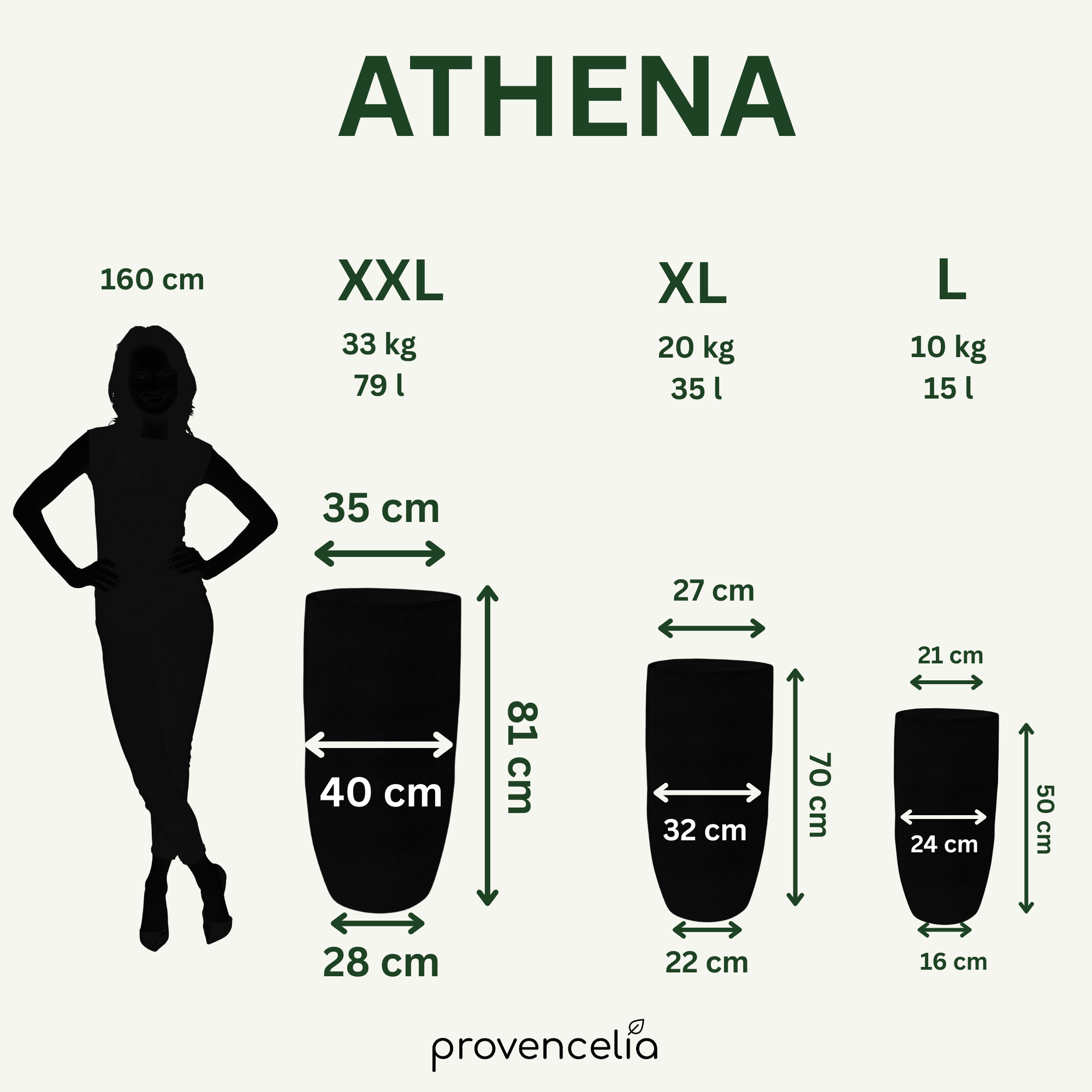 ATHENA Tropikalna zieleń doniczka ceramiczna – Provencelia, do ogrodu i na taras