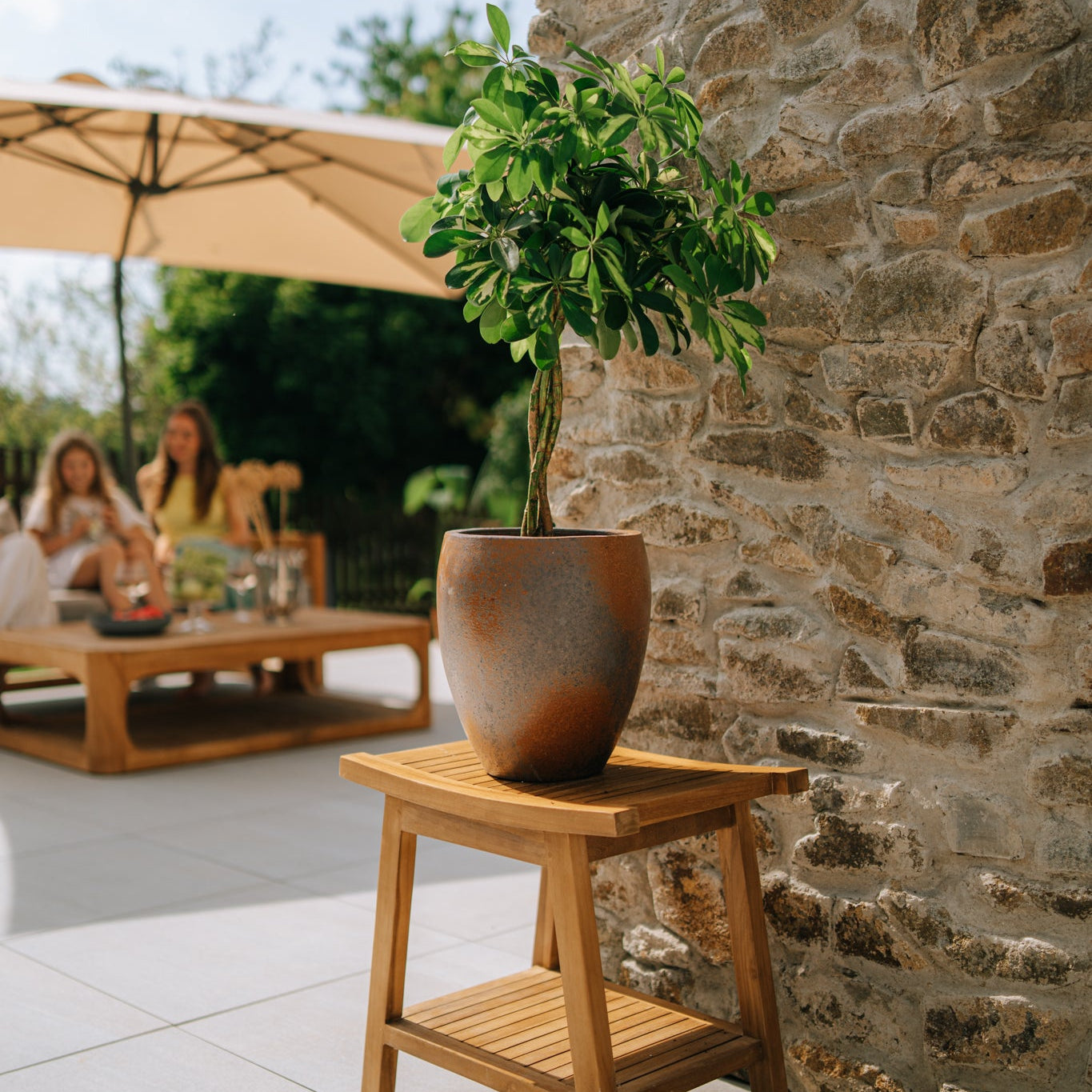 Doniczka ceramiczna LAFONTAINE - antyczna rdza