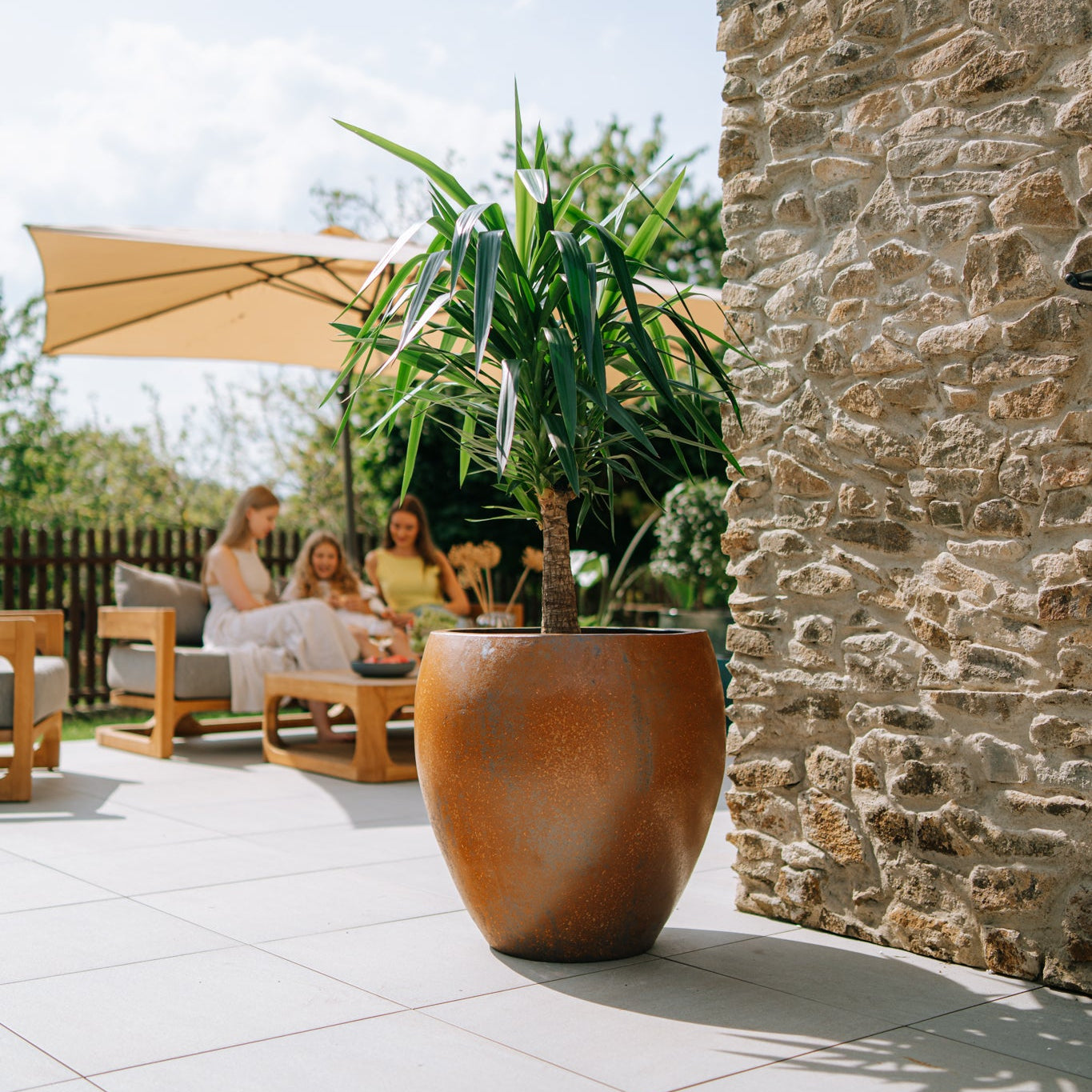 Doniczka ceramiczna LAFONTAINE - antyczna rdza