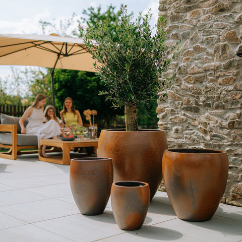 Doniczka ceramiczna LAFONTAINE - antyczna rdza