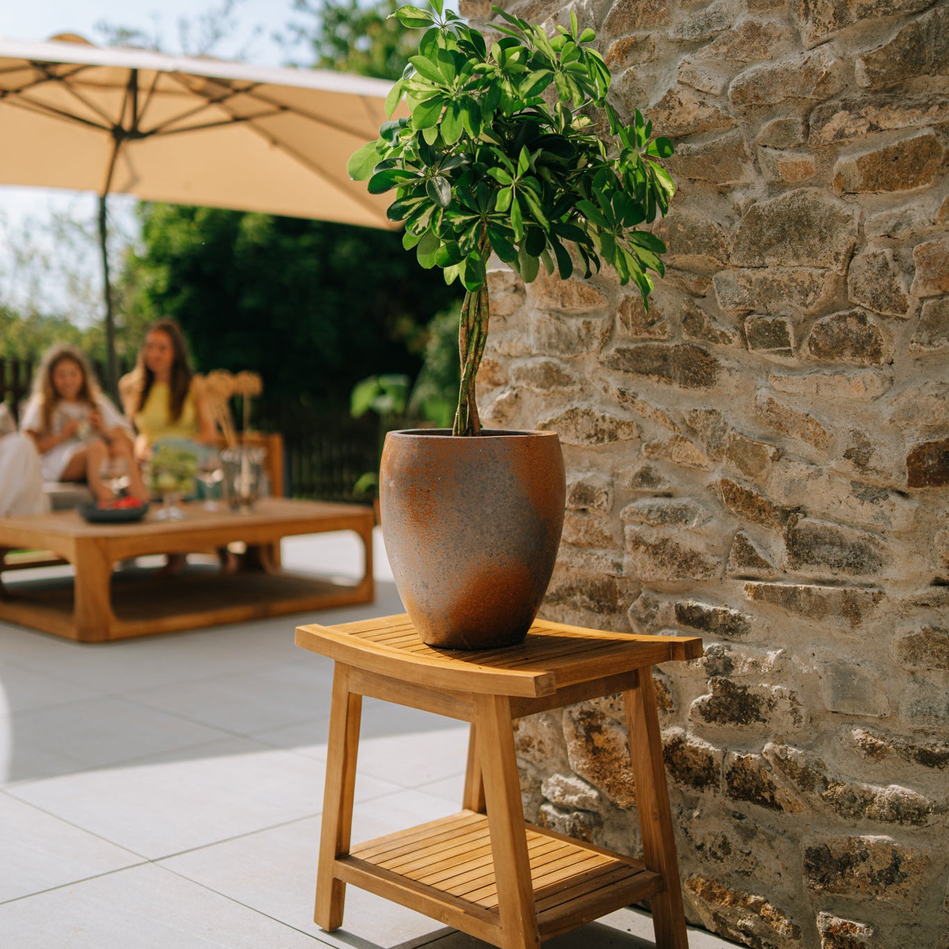 Doniczka ceramiczna LAFONTAINE - antyczna rdza