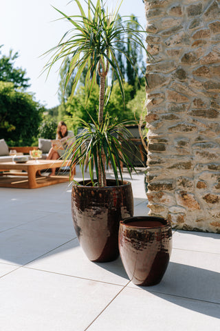 Doniczka ceramiczna Posejdon - ceglastoczerwona