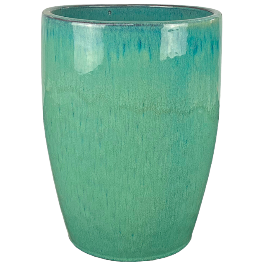 Vysoký keramický květináč Platon - Tyrkysový