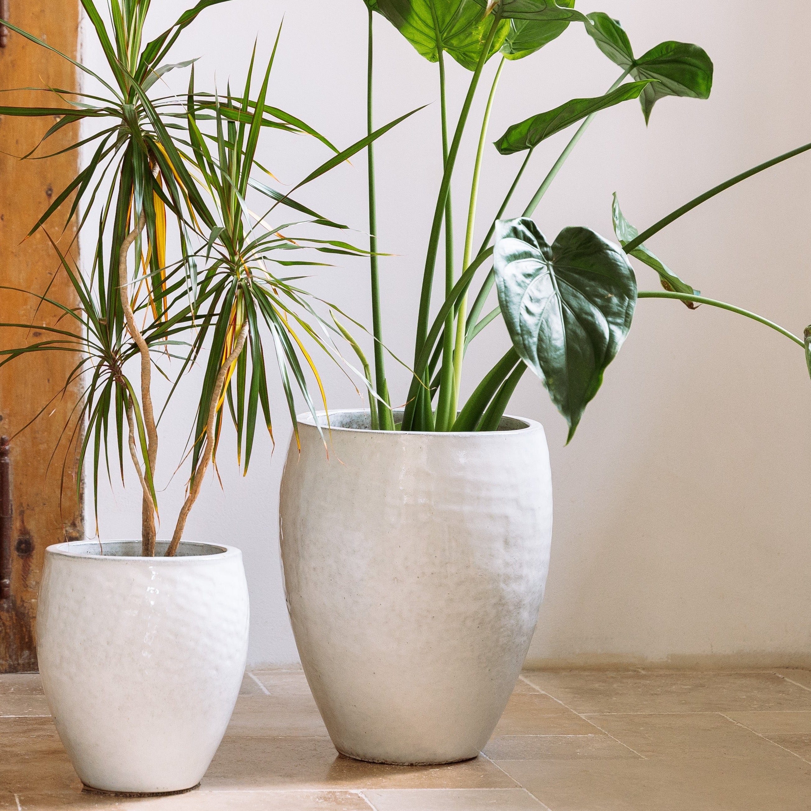 Doniczka ceramiczna Posejdon - biała